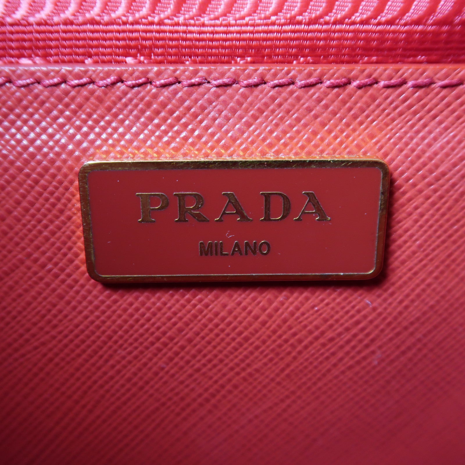 PRADA 牛皮皮革Galleria金扣手挽肩背兩用袋