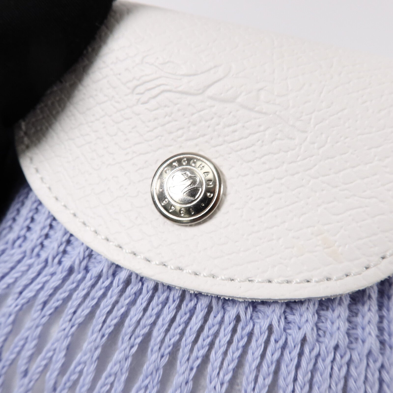 Longchamp 棉質/皮革Le Pliagr Mesh Bag L手挽肩背兩用袋