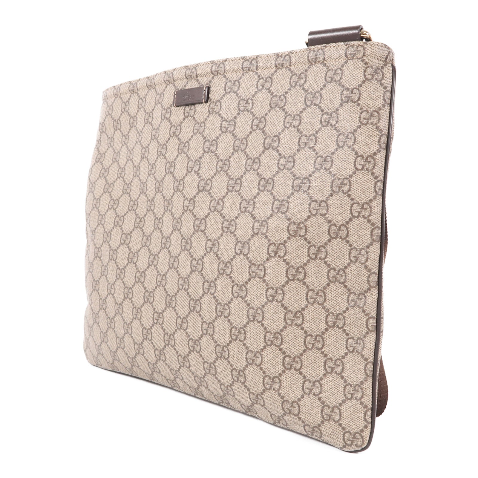 GUCCI 塗層帆布Shoulder Bag金扣肩背袋
