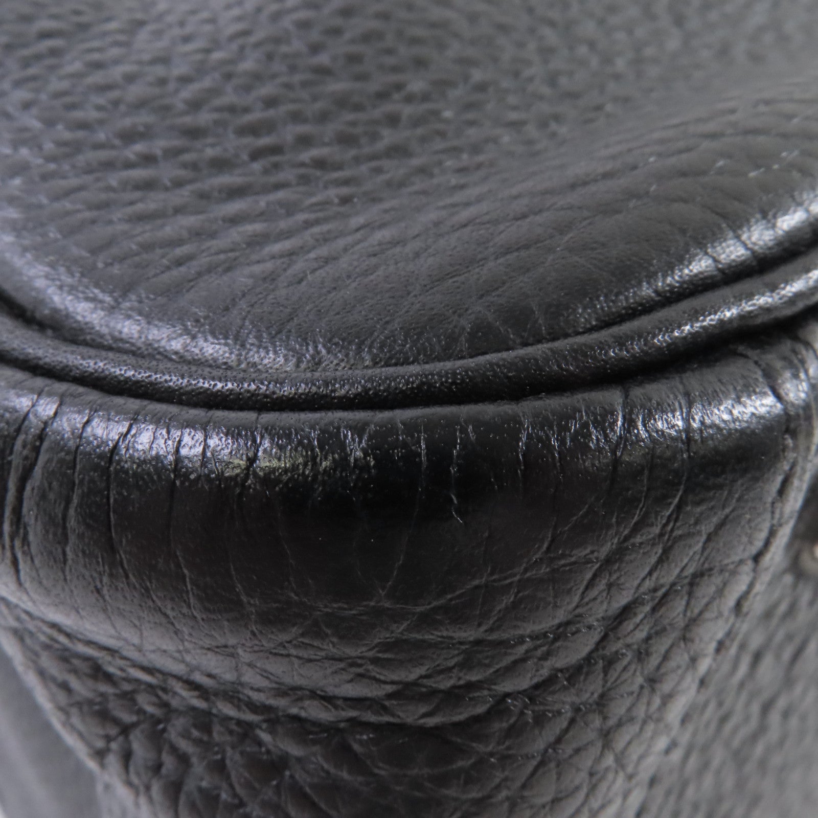 HERMES Clemence皮革Lindy 34 Shoulder Bag銀扣肩背袋黑色
