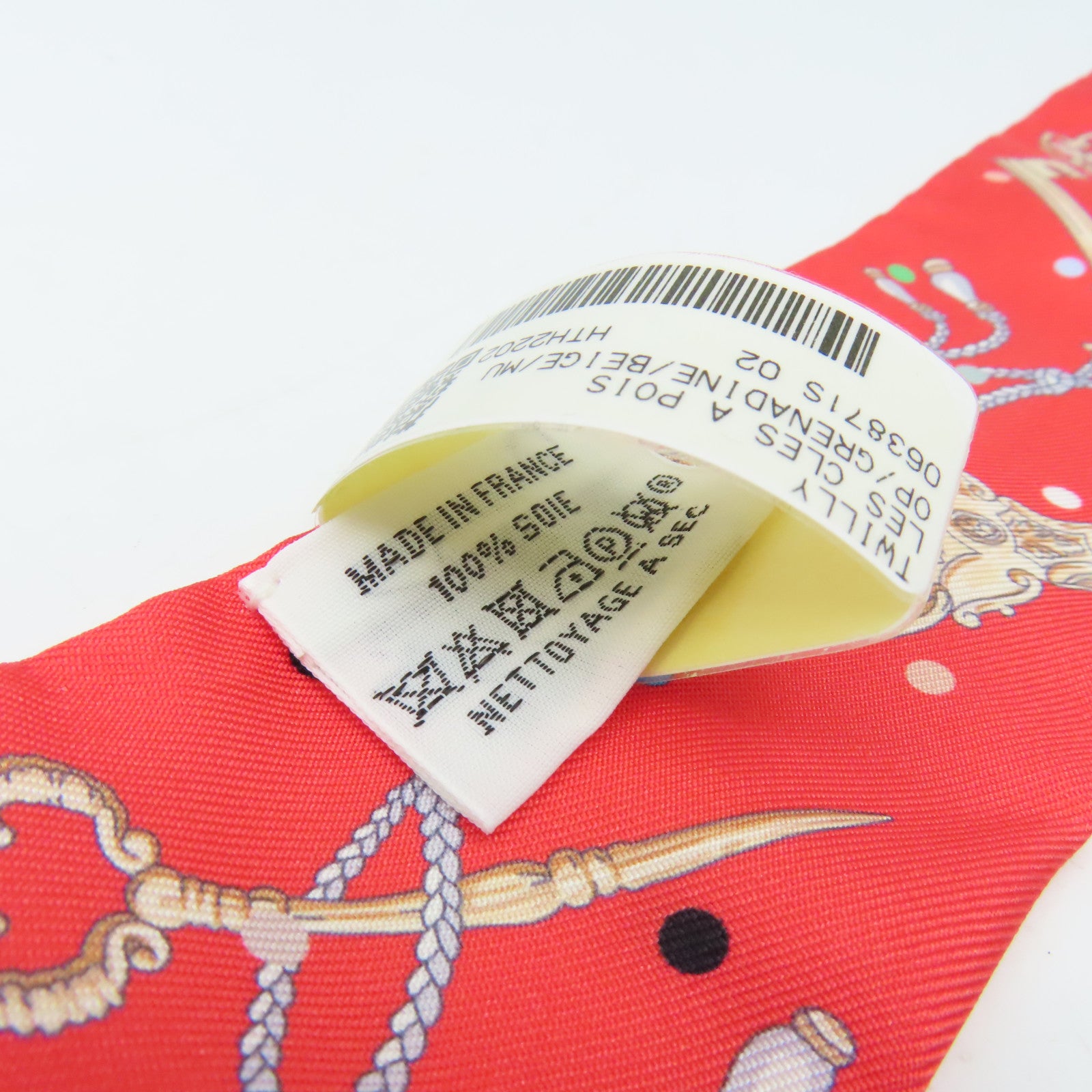 HERMES 【激減優惠】絲質Twilly Scarf絲巾玫瑰橙色/彩色