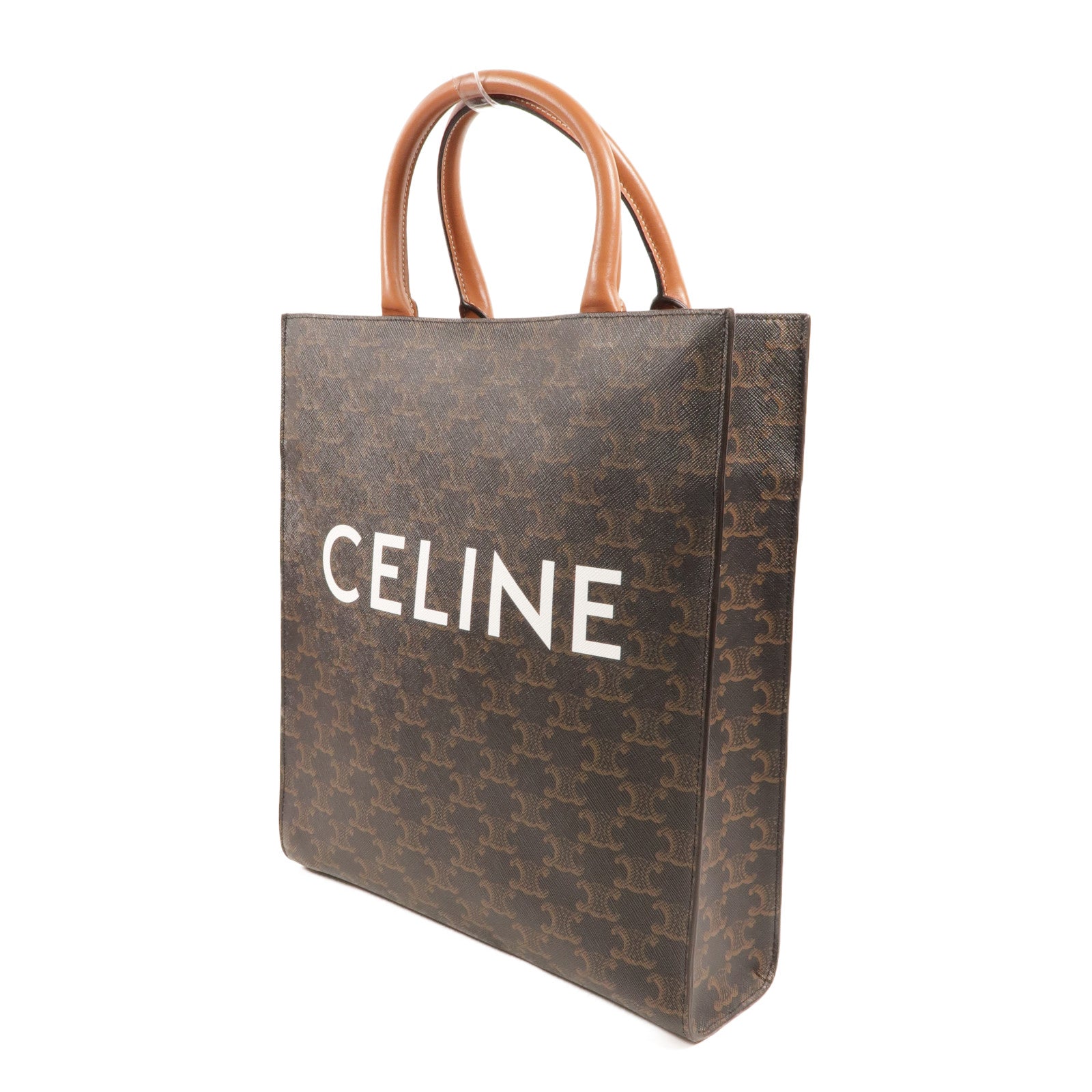 CELINE 塗層帆布Triomphe Cabas Tote Bag金扣手挽肩背兩用袋