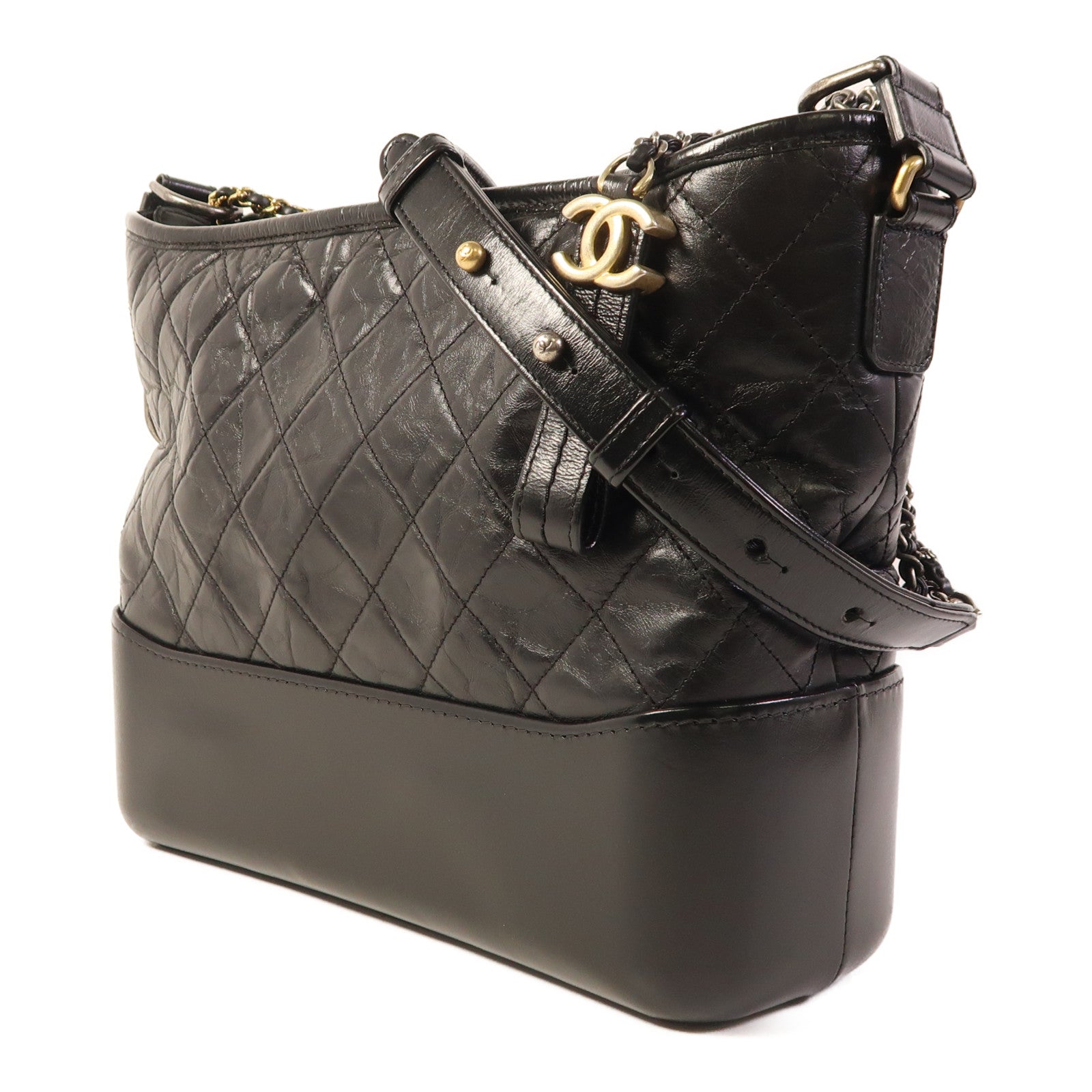 CHANEL 牛皮皮革Gabrielle Large鏈帶肩背袋