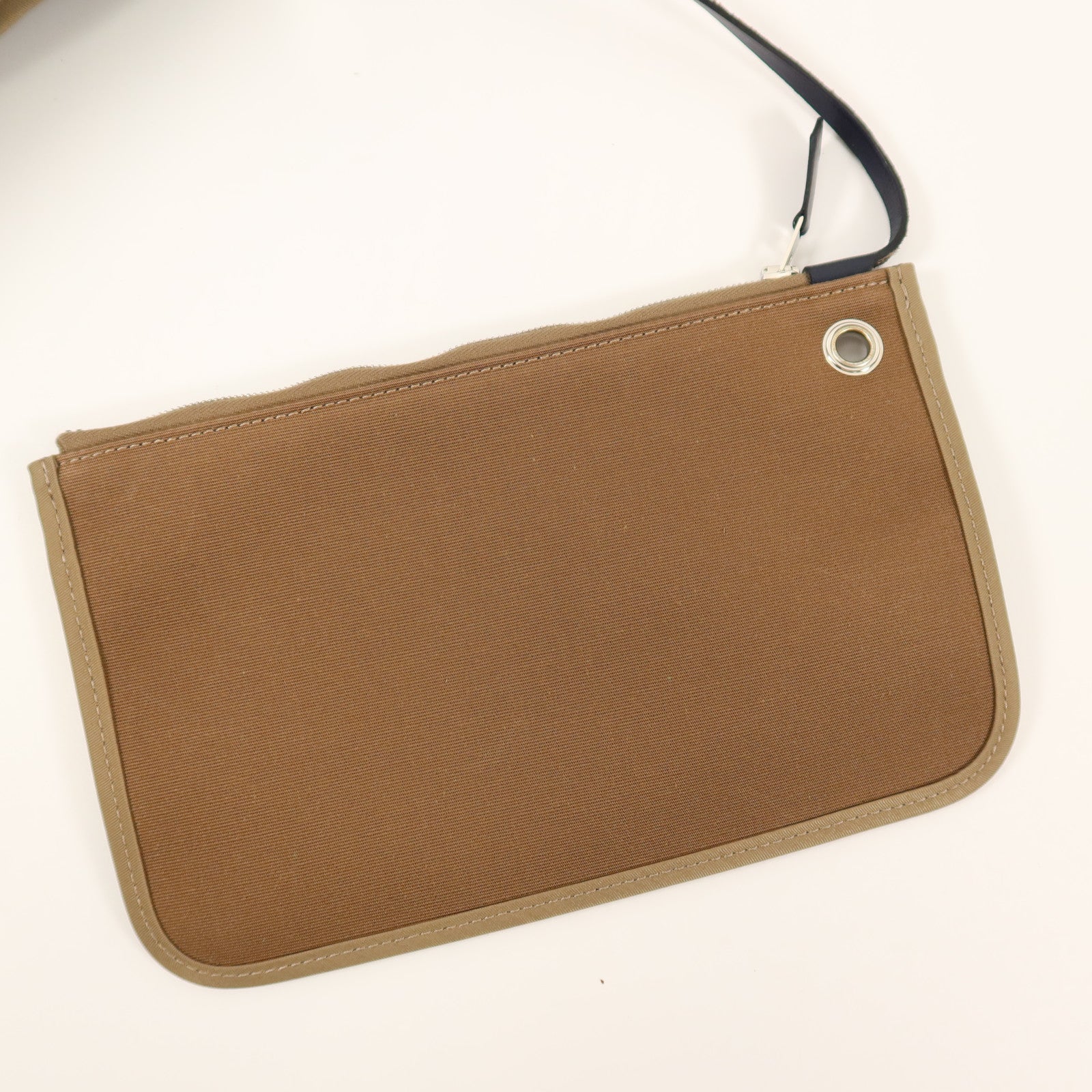 HERMES 帆布Herbag PM手挽肩背兩用袋Etoupe