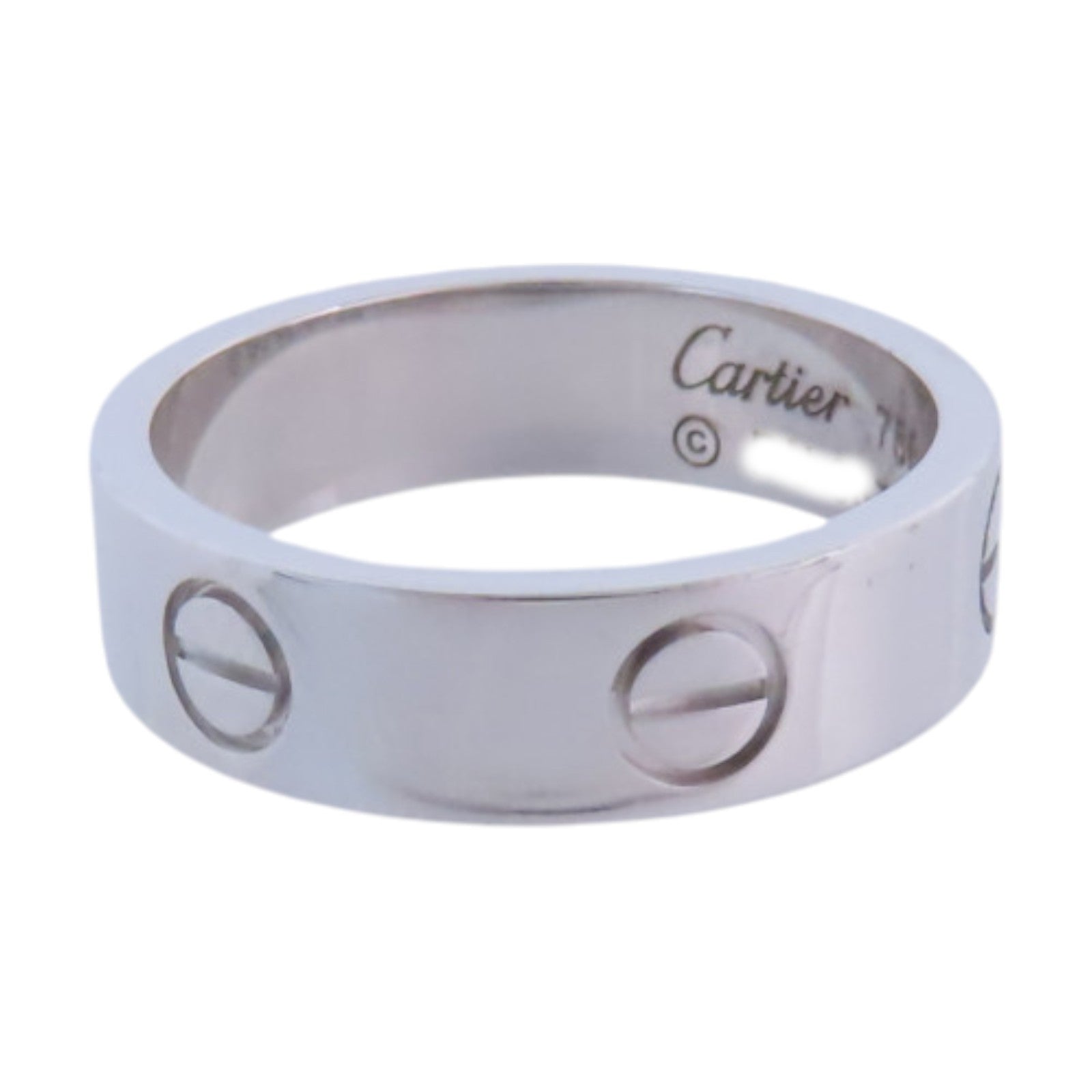 CARTIER 18K白金Love Ring戒指#58/US#7.25