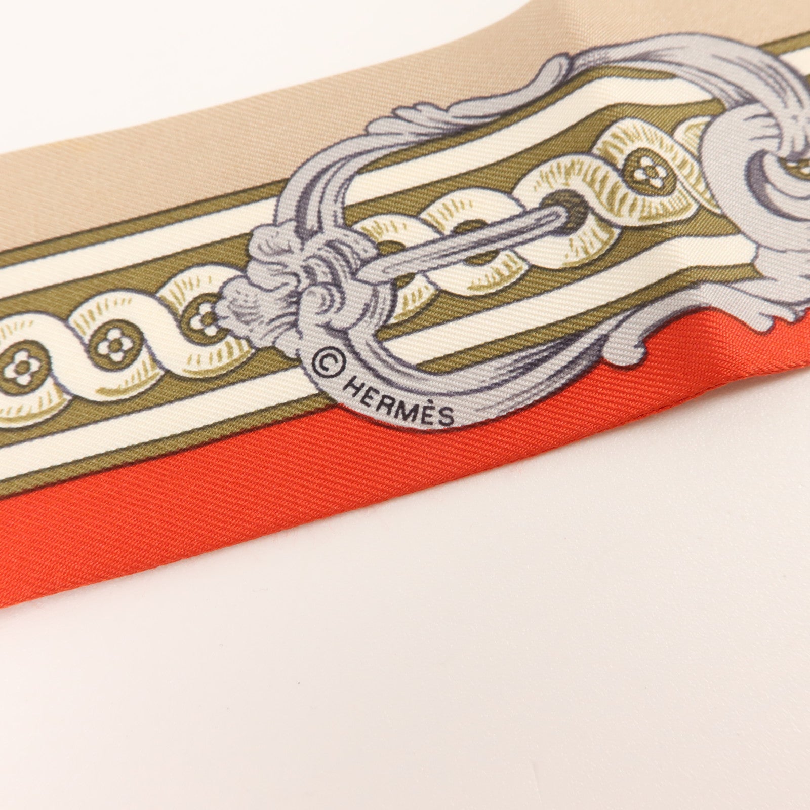 HERMES 絲質Twilly絲巾