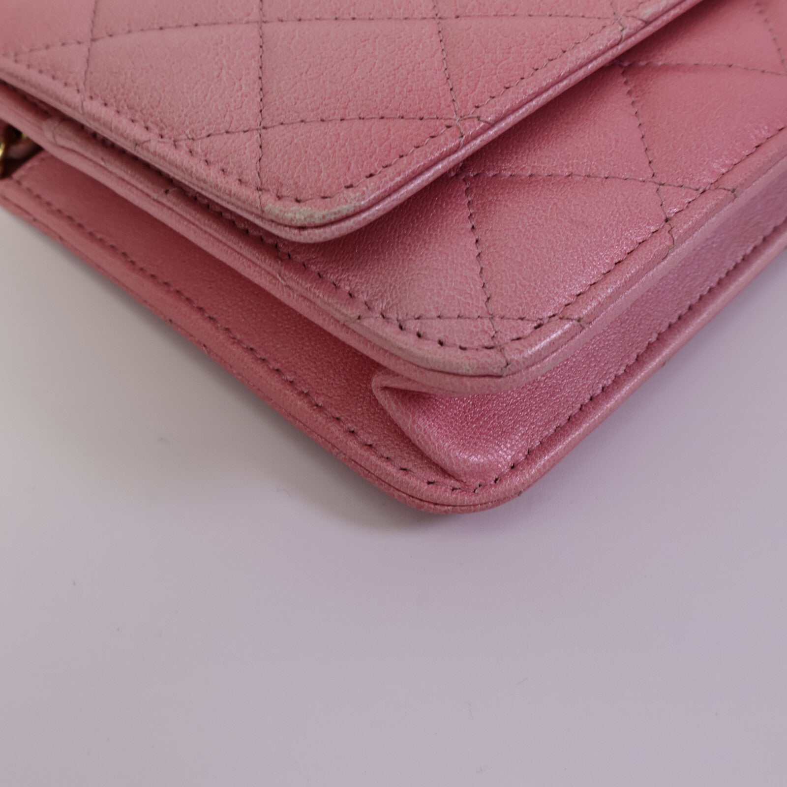 CHANEL 【激減優惠】牛皮皮革WOC Wallet On Chain鏈帶肩背袋