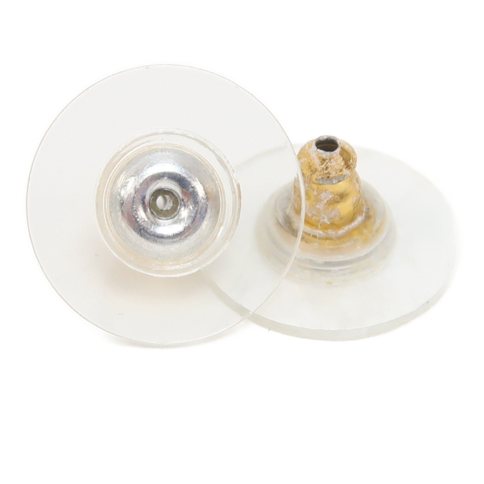 CHANEL 金屬/PVC Earrings耳環白色/金色
