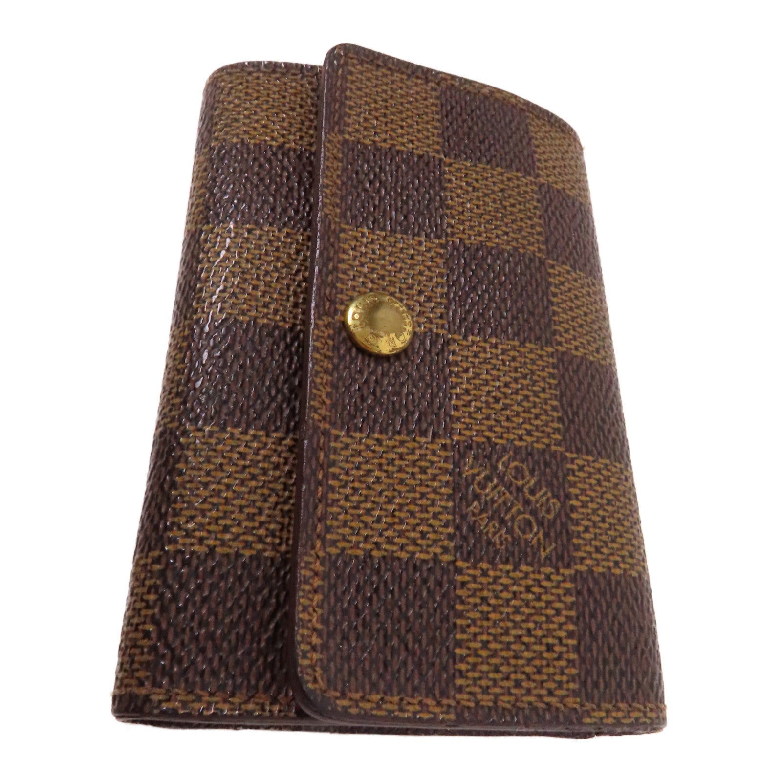 LOUIS VUITTON Damier 6 Key Holder金扣鎖匙包啡色