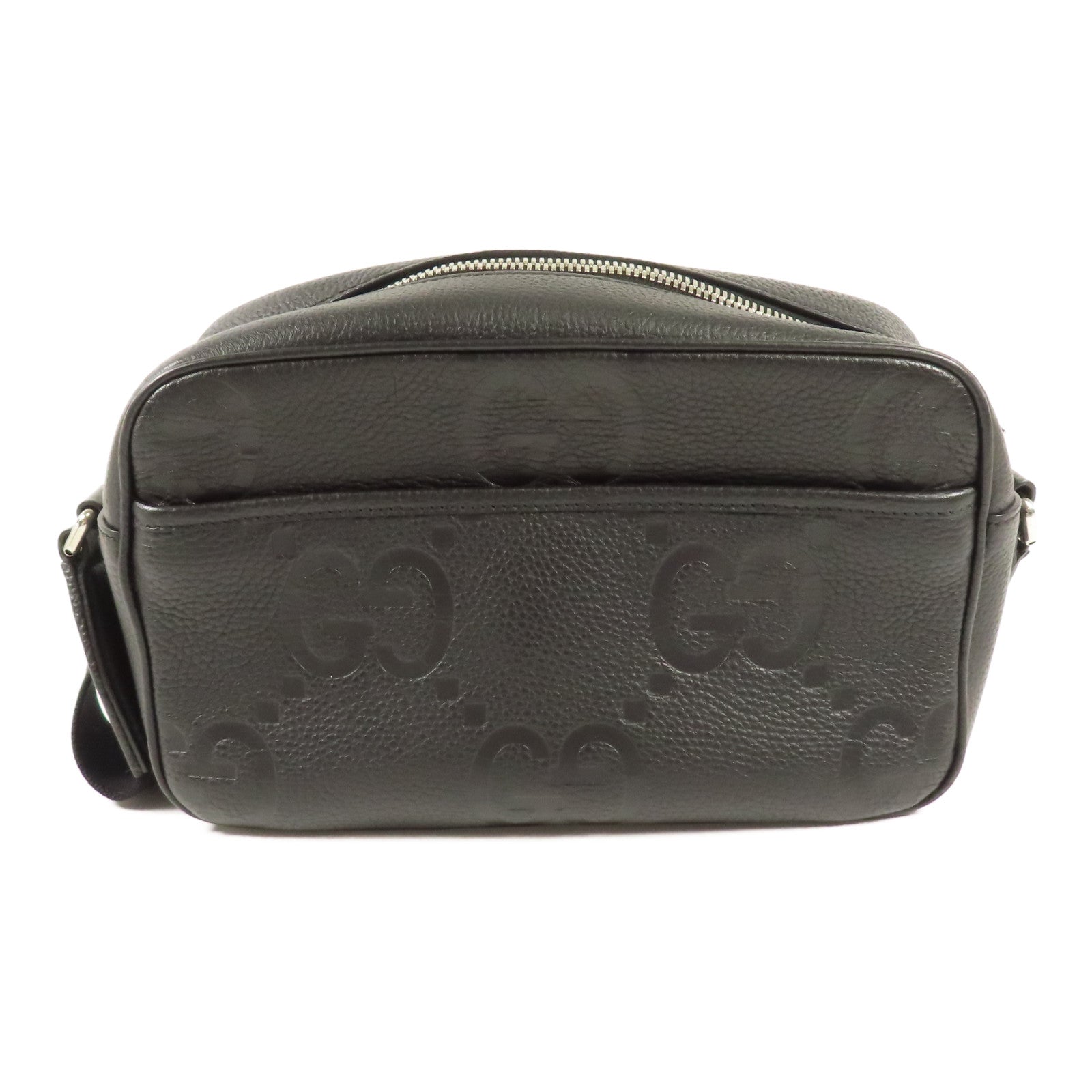 GUCCI 牛皮皮革Camera Bag銀扣肩背袋