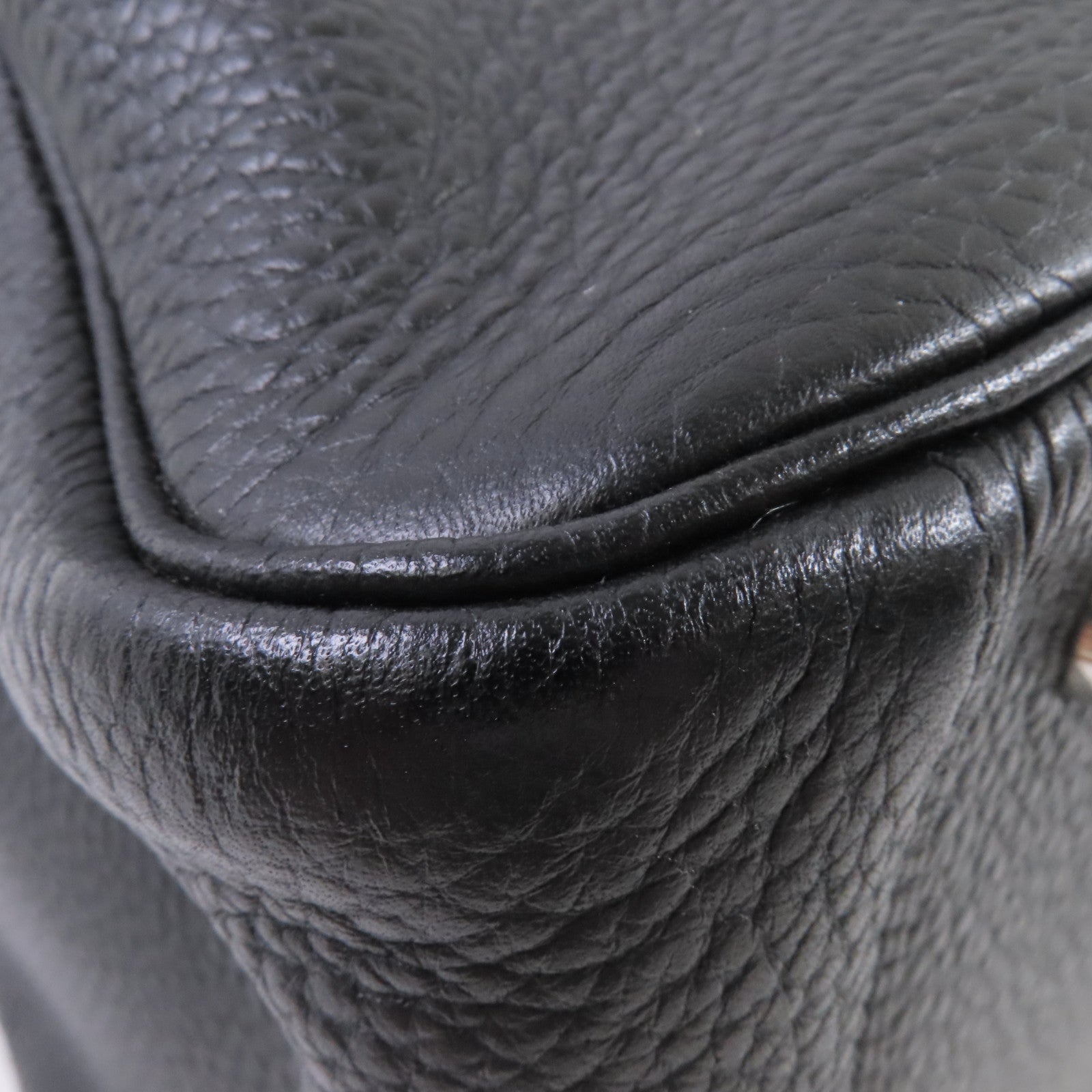 HERMES Clemence皮革Lindy 34 Shoulder Bag銀扣肩背袋黑色