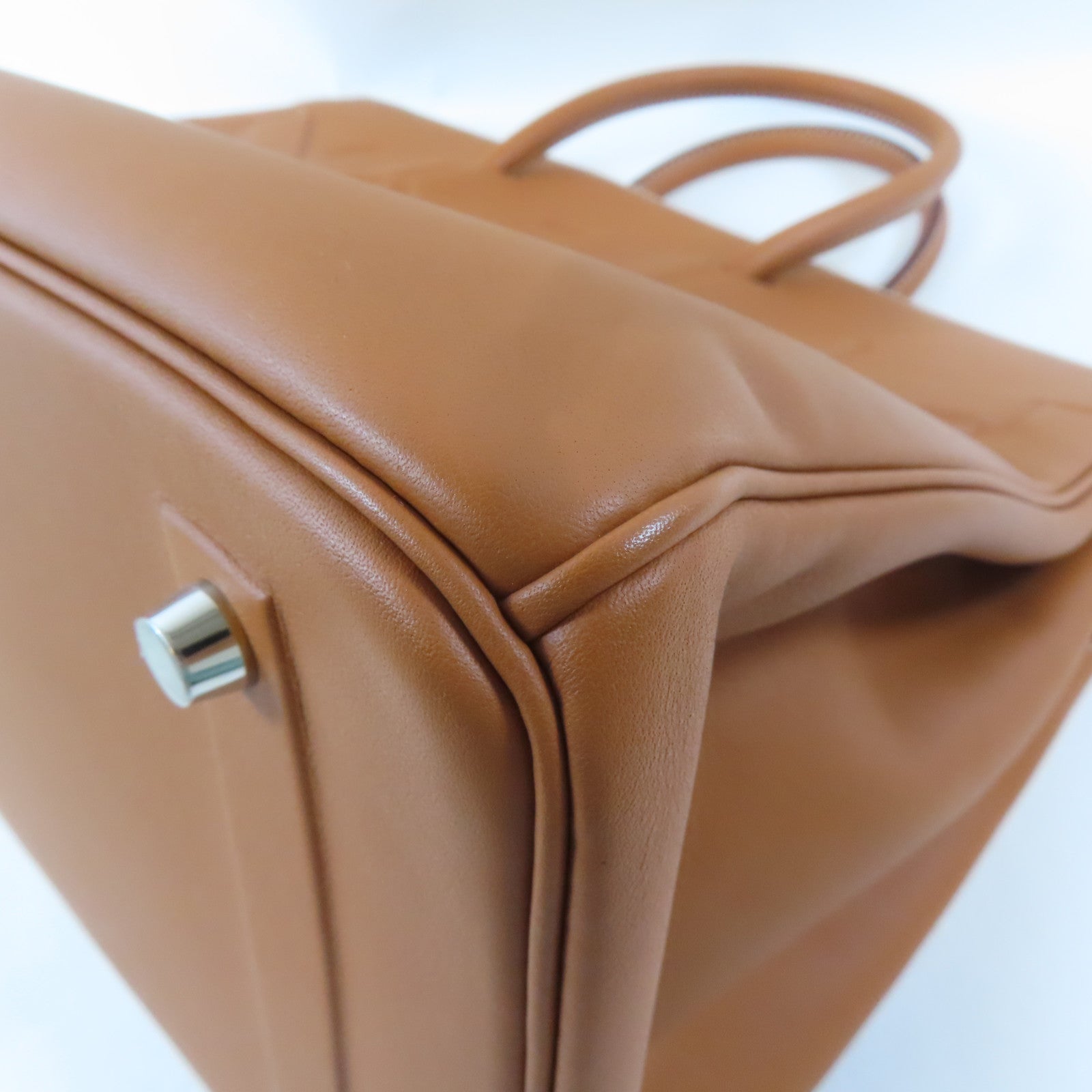 HERMES 【激減優惠】Swift皮革Birkin 35銀扣手挽袋啡色