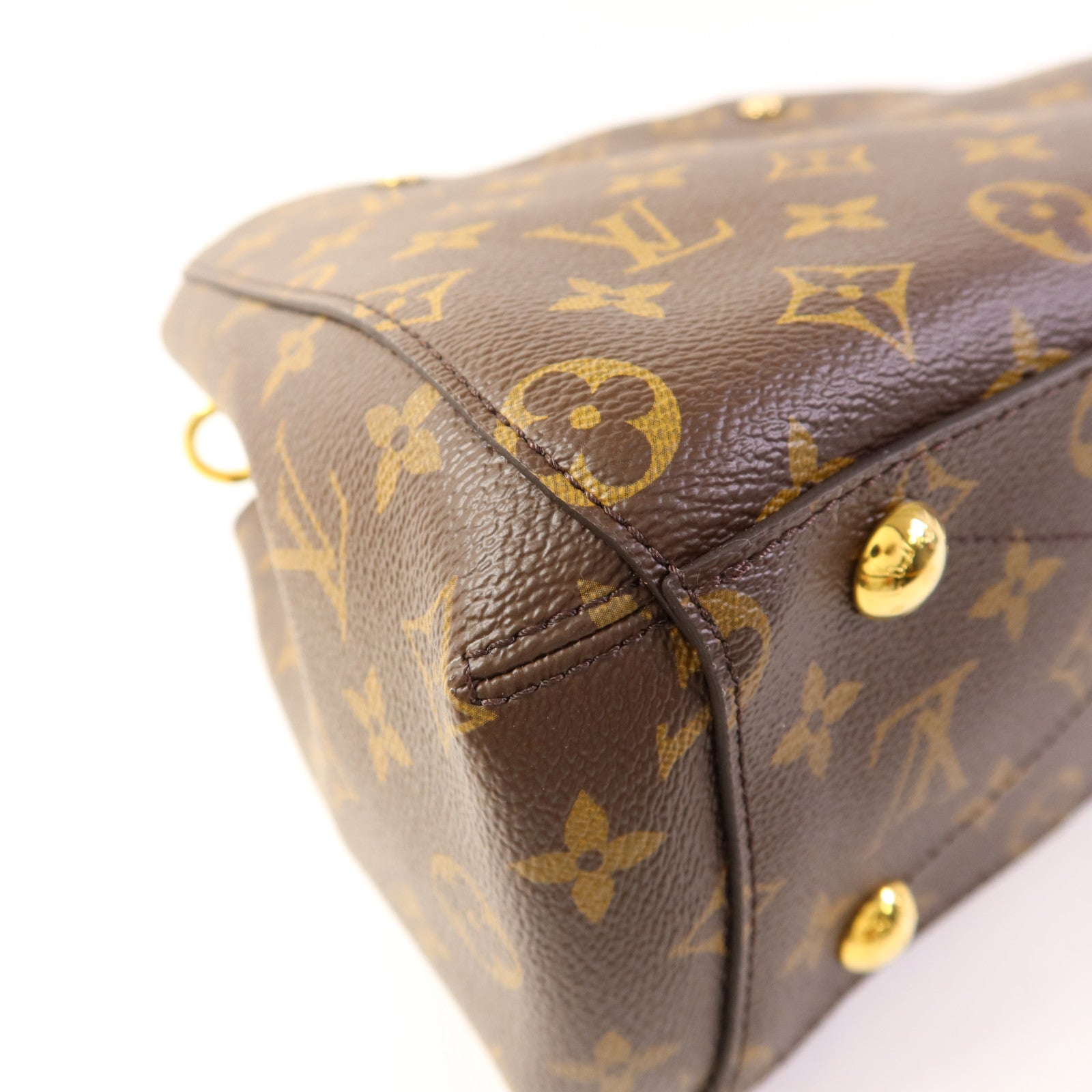 LOUIS VUITTON Monogram Montaigne BB金扣手挽肩背兩用袋棕色