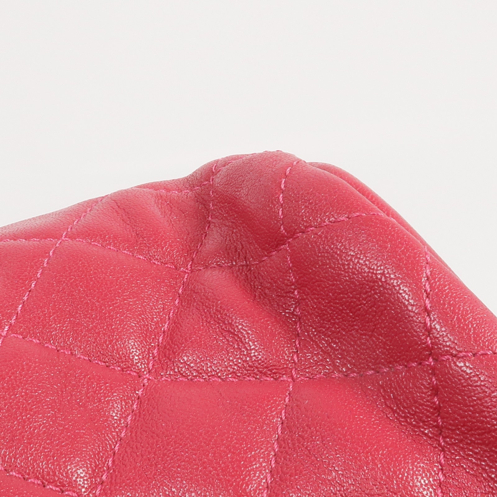 CHANEL 牛皮皮革Bucket Bag銀扣手挽肩背兩用袋