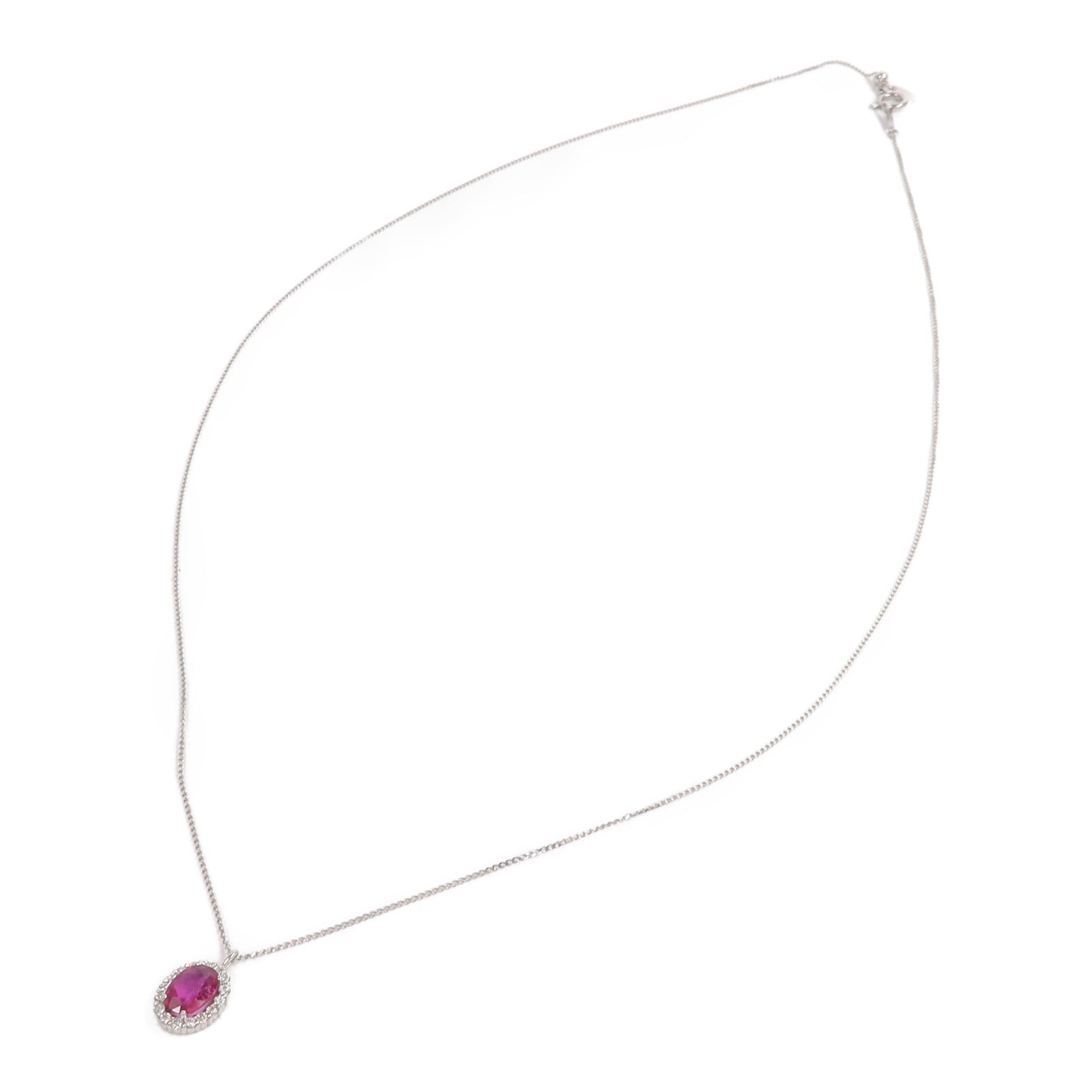 JEWELRY PT900鉑金Ruby Diamond Necklace紅寶石/鑽石項鍊