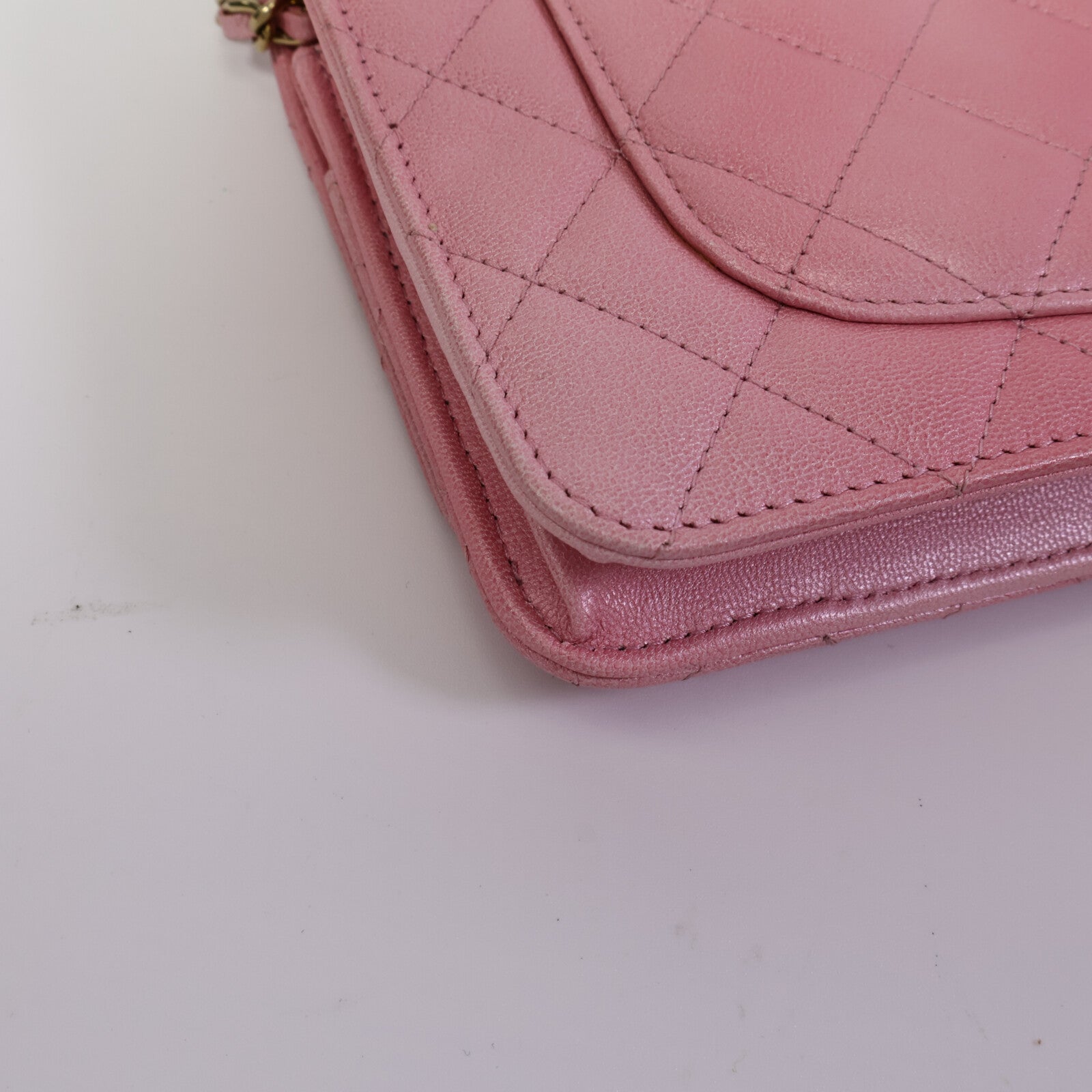 CHANEL 【激減優惠】牛皮皮革WOC Wallet On Chain鏈帶肩背袋