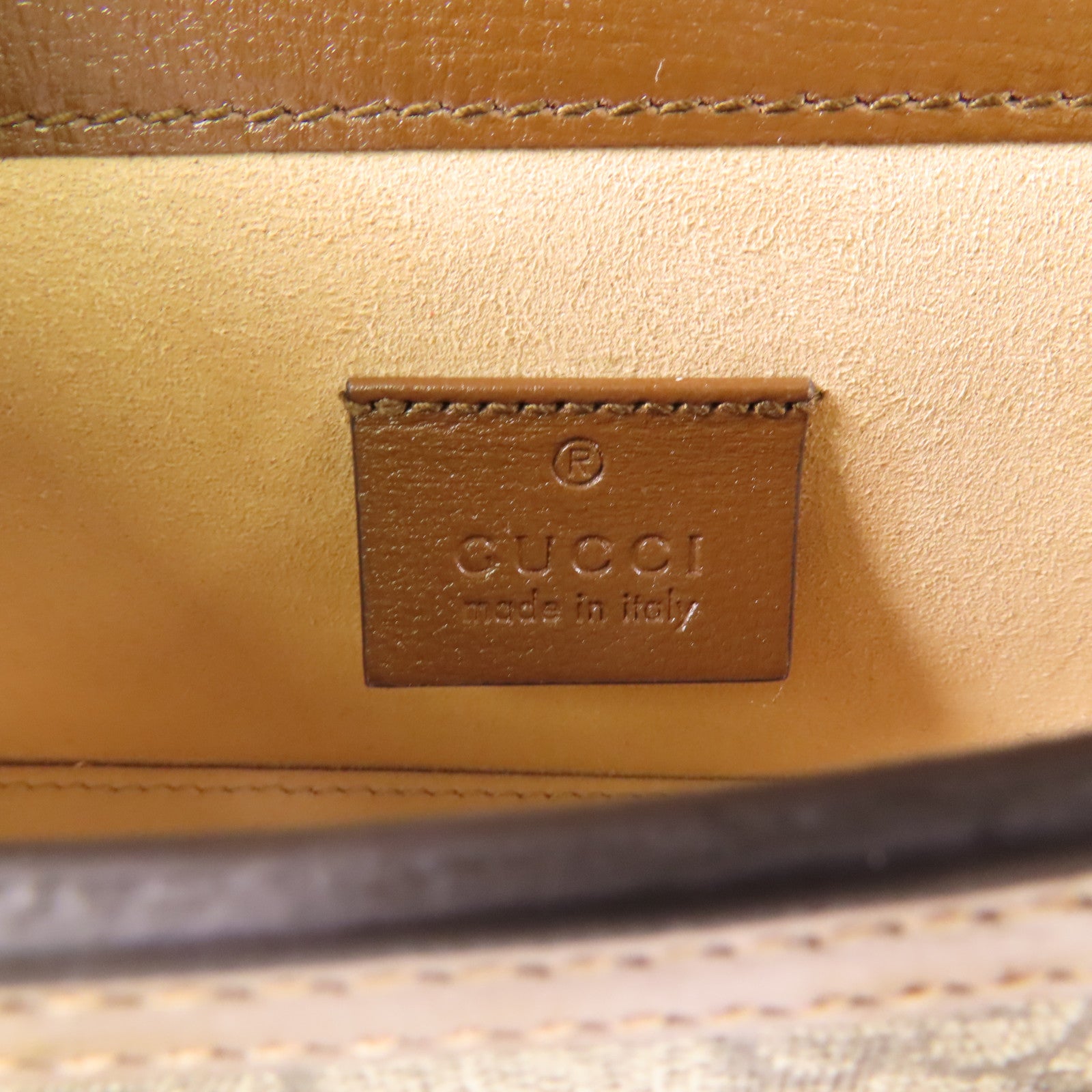 GUCCI 塗層帆布Horsebit 1955 Mini Bag金扣肩背袋