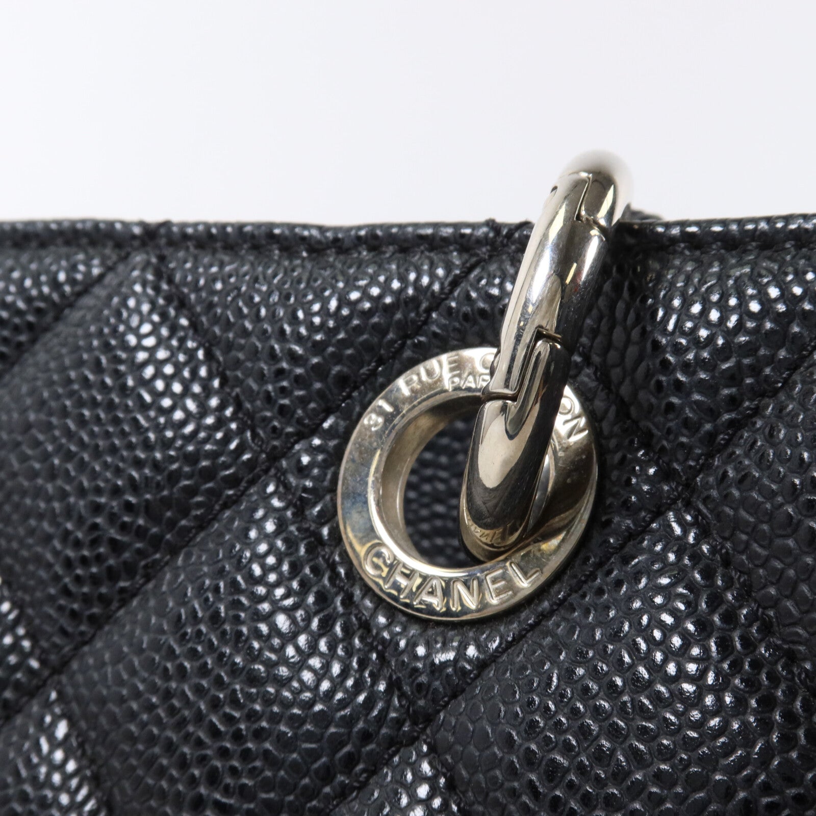 CHANEL 牛皮皮革GST Grand Shopping Tote Bag鏈帶肩背袋
