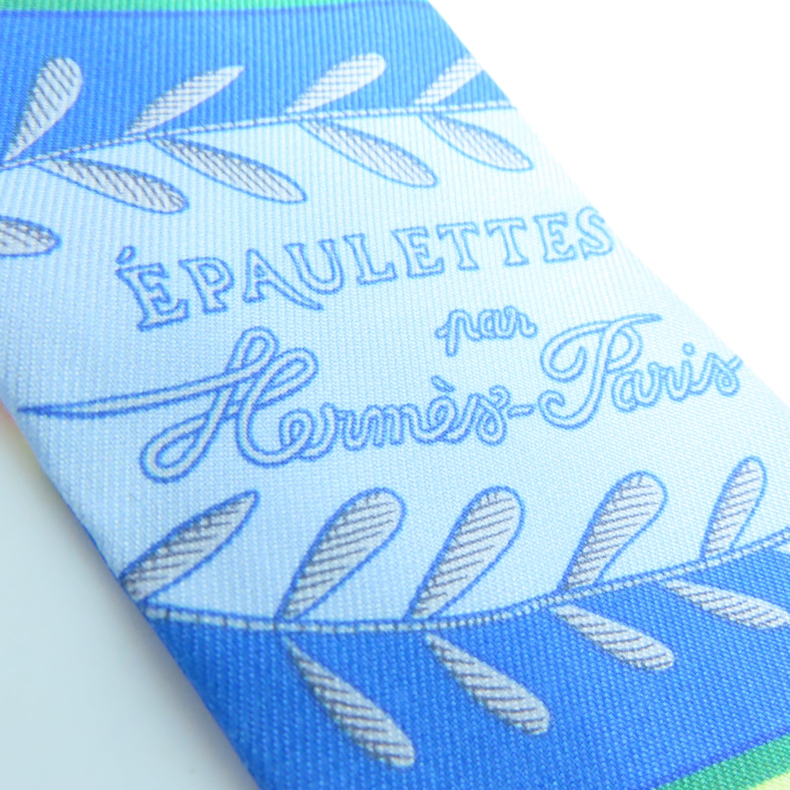 HERMES 【激減優惠】絲質Twilly Scarf絲巾藍色