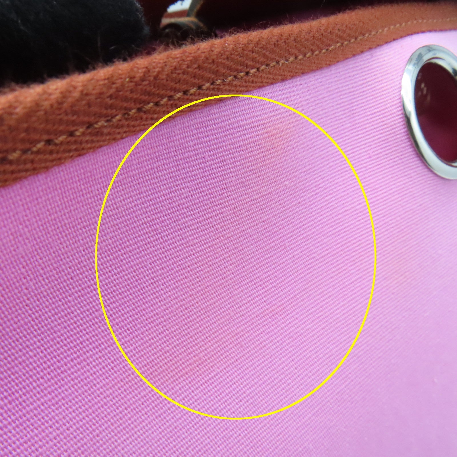 HERMES 帆布Herbag PM银扣手挽肩背两用袋Pink粉红色
