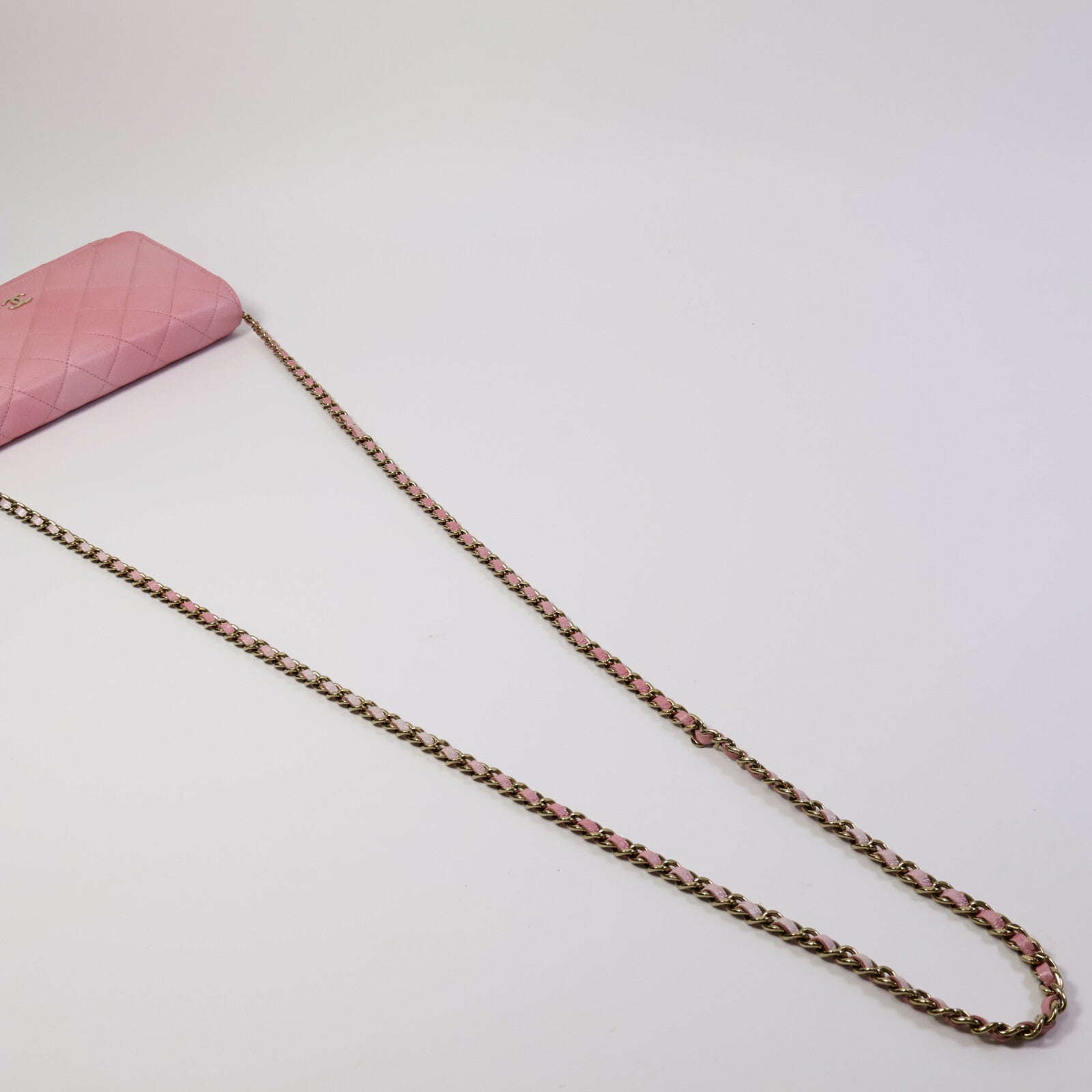 CHANEL 【激減優惠】牛皮皮革WOC Wallet On Chain鏈帶肩背袋
