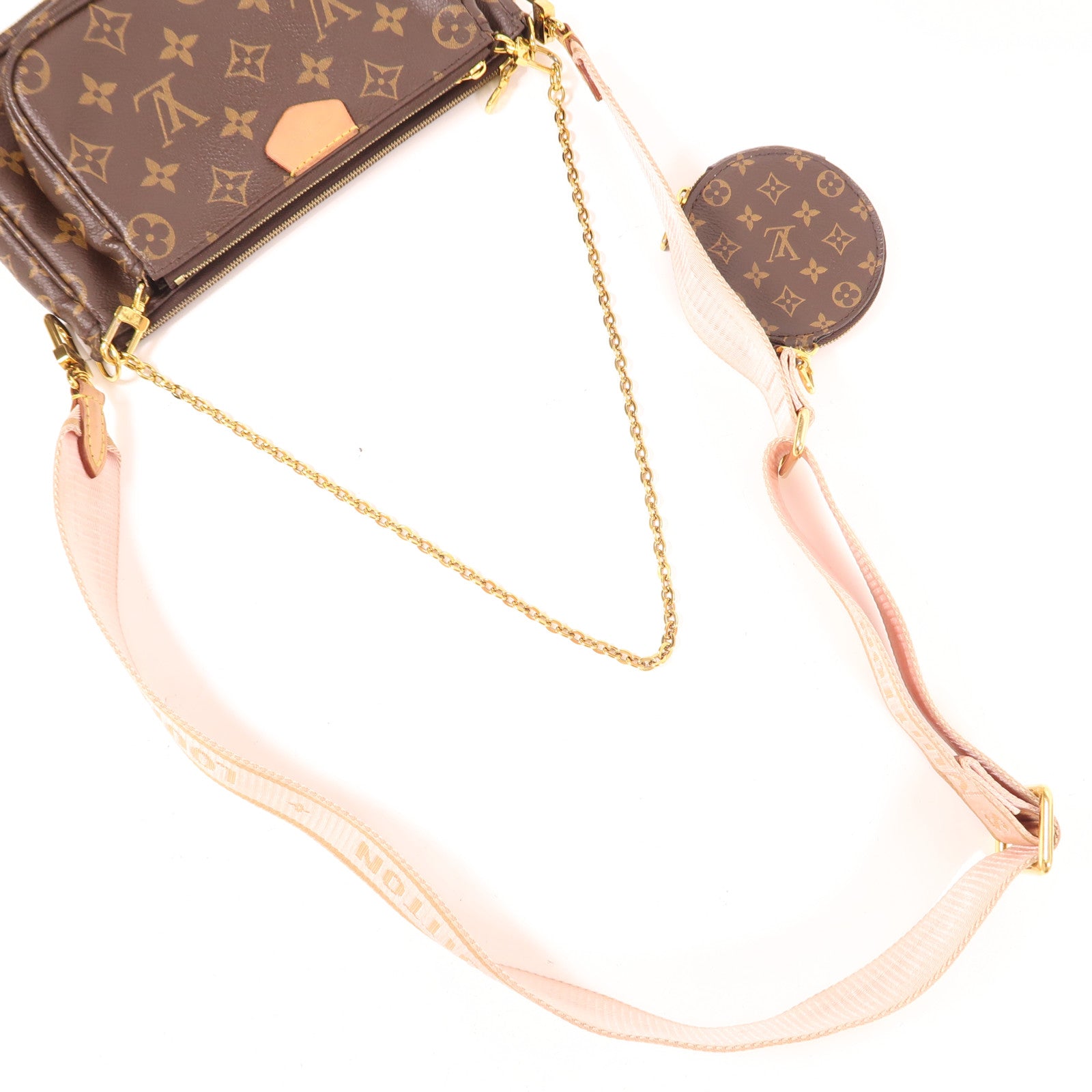 LOUIS VUITTON LV GHW Multi Pochette Accessoires 2 Way Bag M44840 Monogram Brown