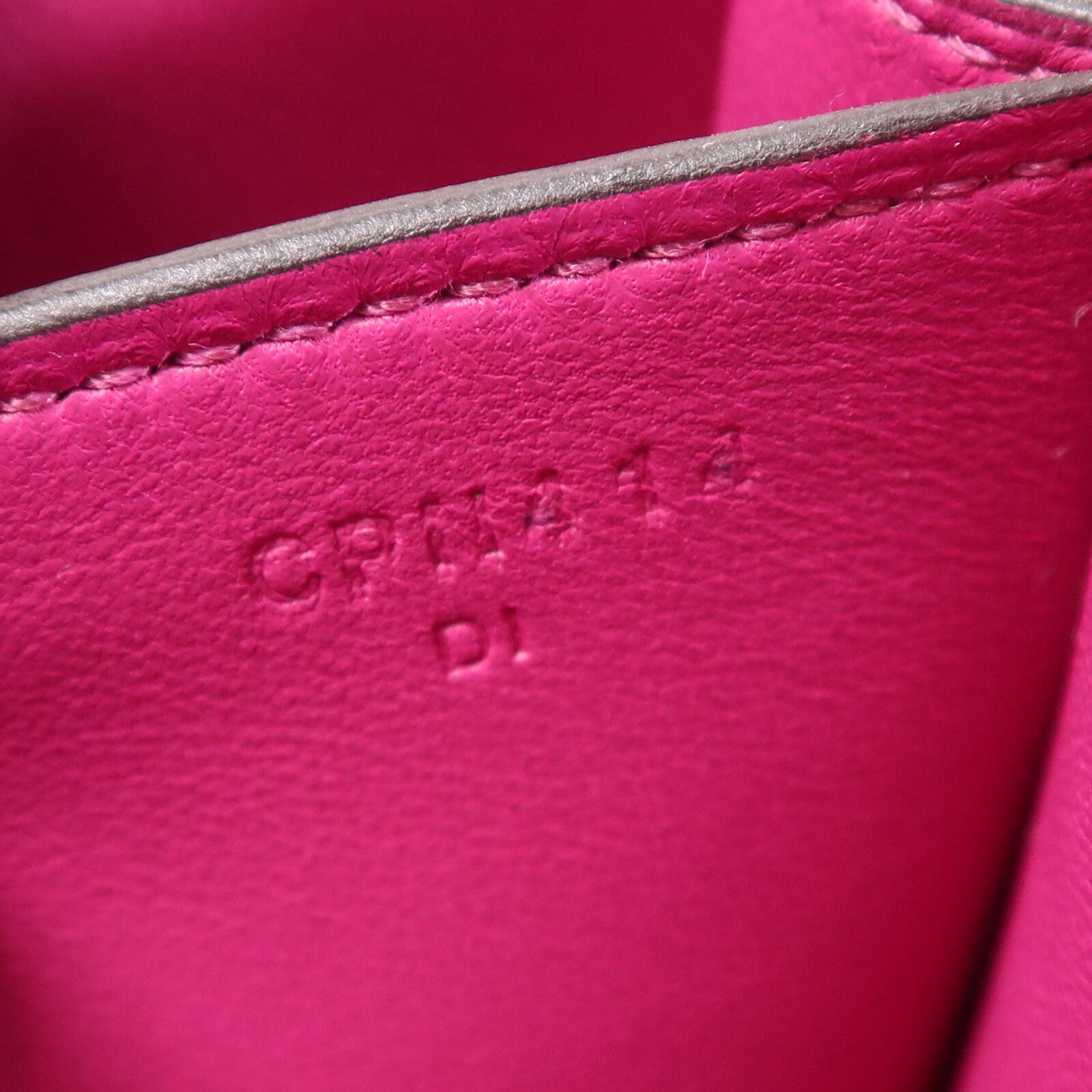 HERMES Evercolor皮革Constance 24銀扣肩背袋Rose Purple