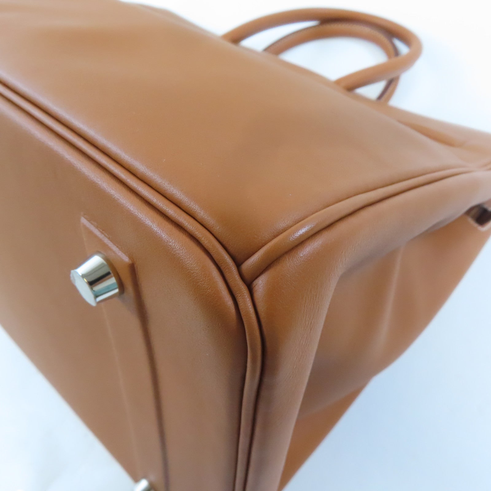 HERMES 【激減優惠】Swift皮革Birkin 35銀扣手挽袋啡色