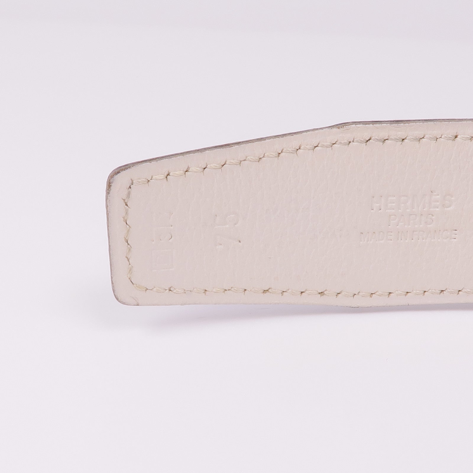 HERMES Epsom皮革Belt銀扣皮帶Blue Jean