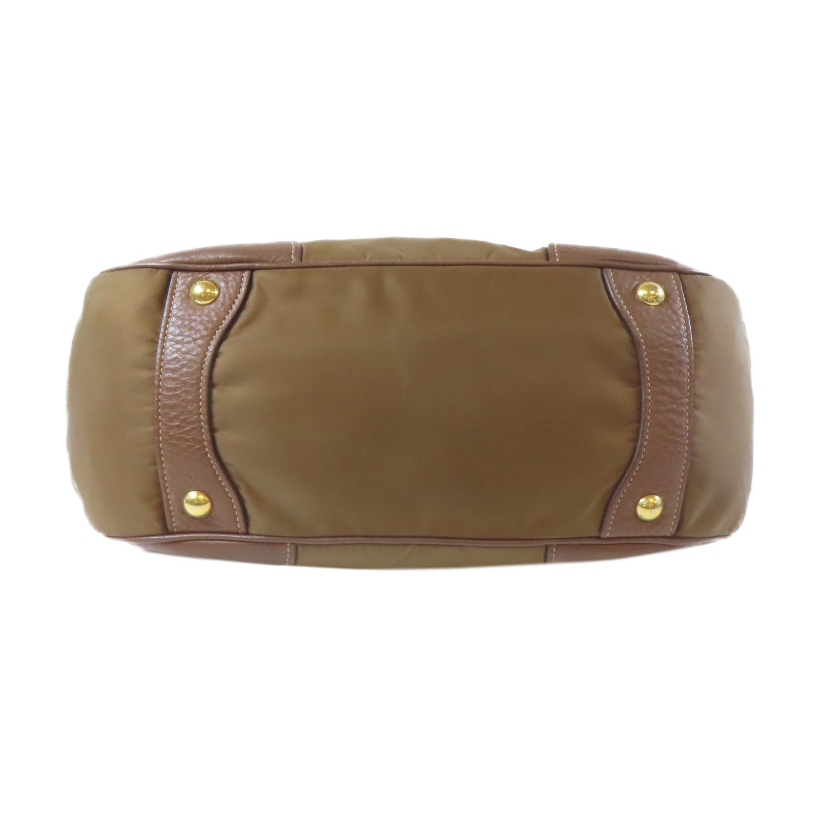 PRADA 尼龍Shoulder Bag金扣肩背袋啡色