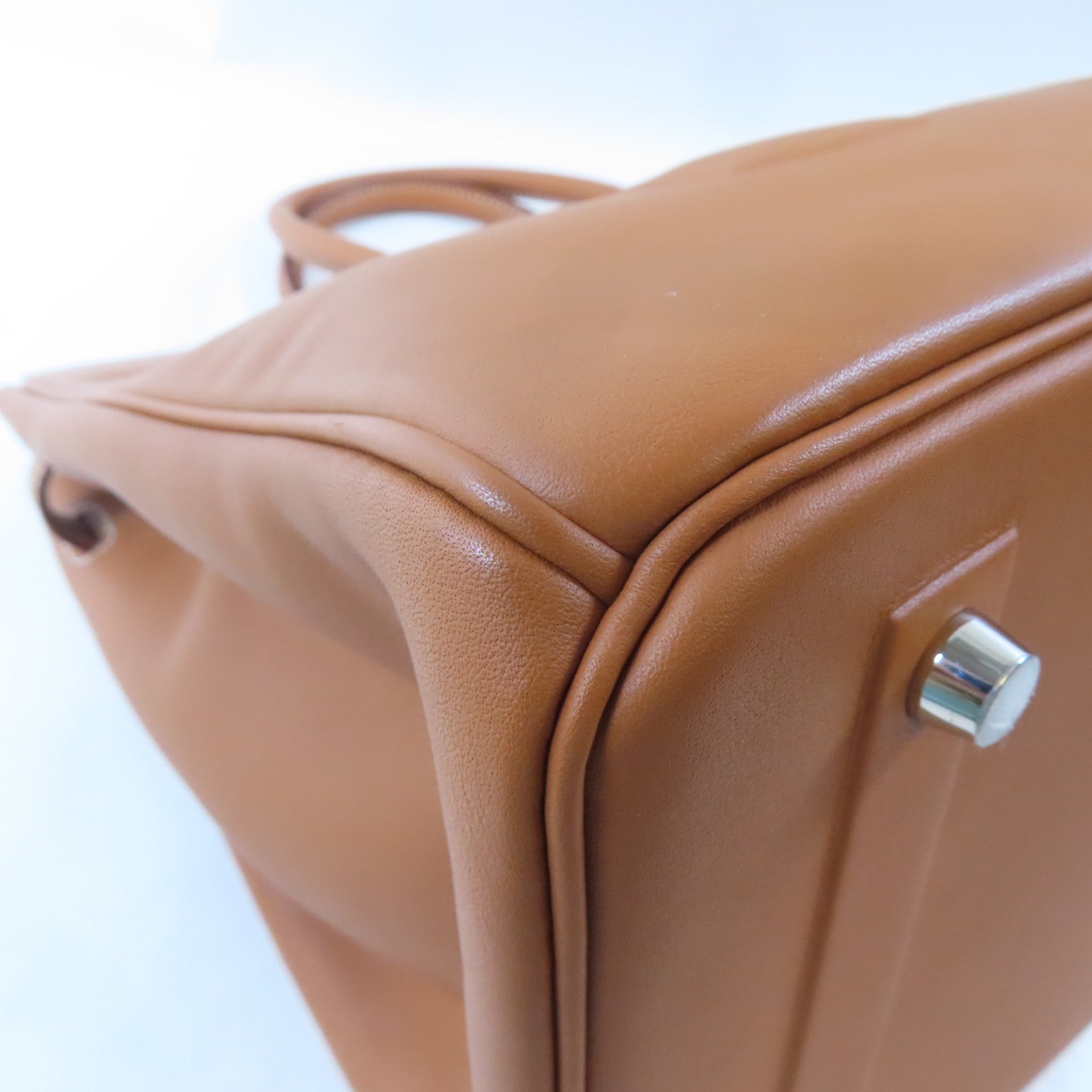 HERMES 【激減優惠】Swift皮革Birkin 35銀扣手挽袋啡色