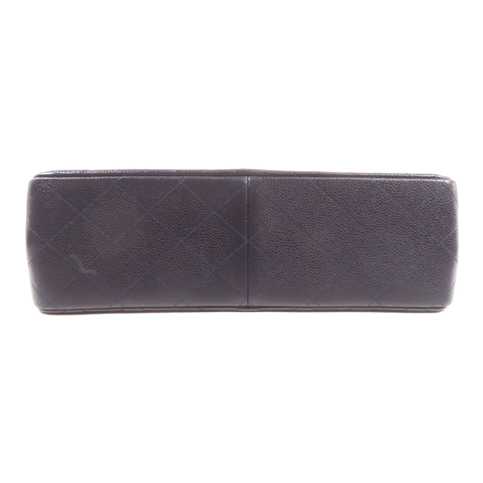 CHANEL 牛皮皮革Large Classic銀扣鏈帶肩背袋