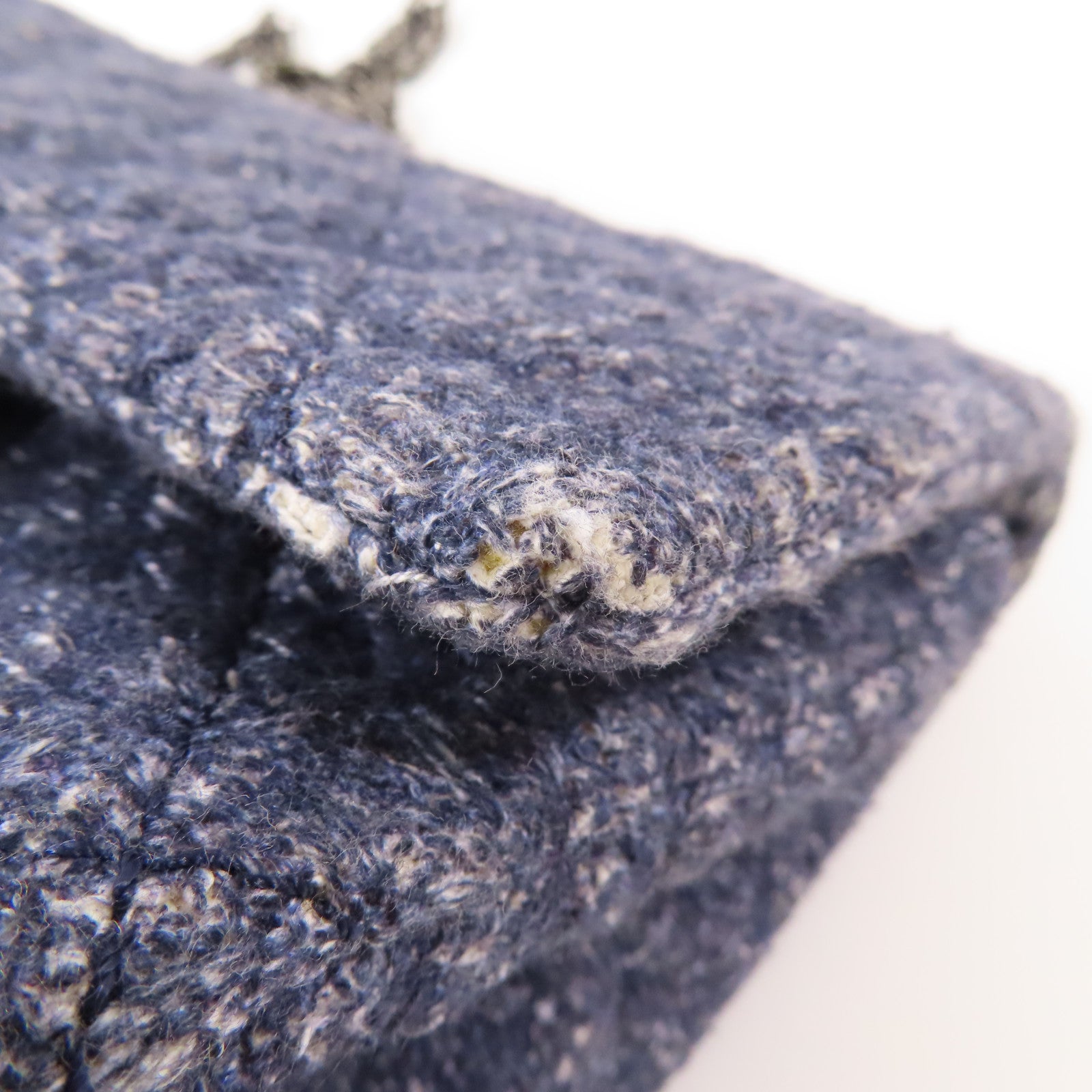 CHANEL 粗花呢2.55銀扣鏈帶肩背袋