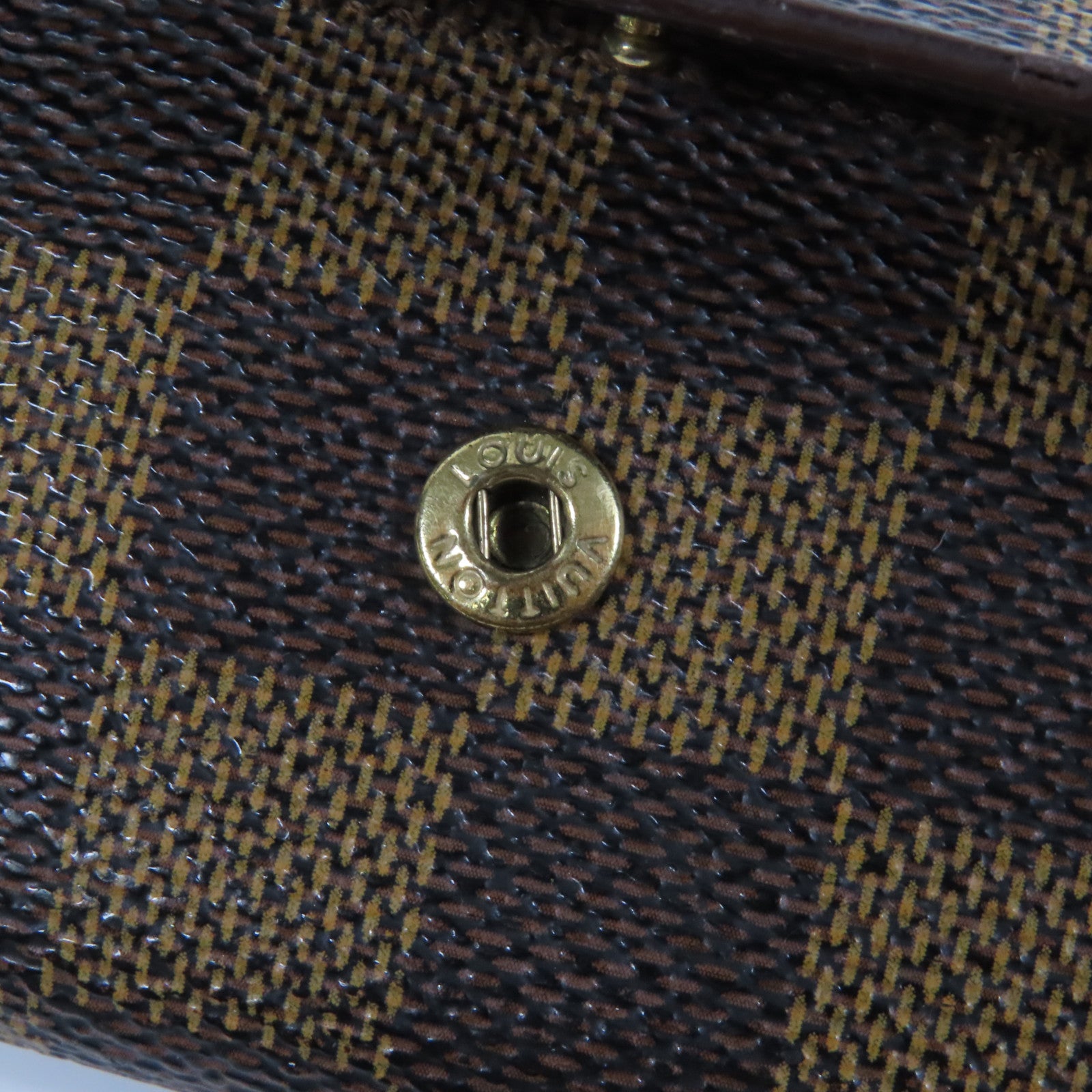 LOUIS VUITTON Damier 6 Key Holder金扣鎖匙包啡色
