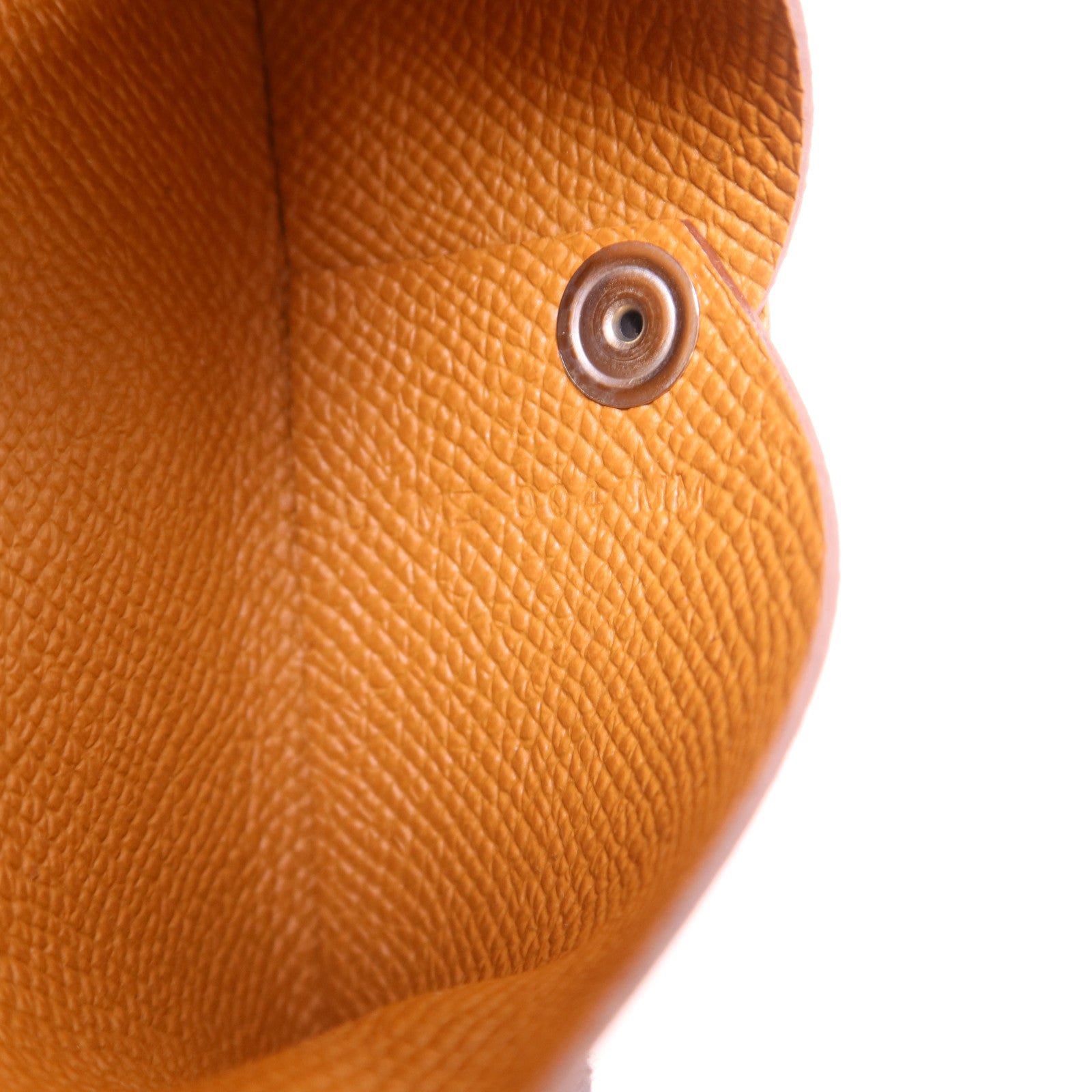 HERMES Epsom皮革Calvi Card Case銀扣卡片套Gold