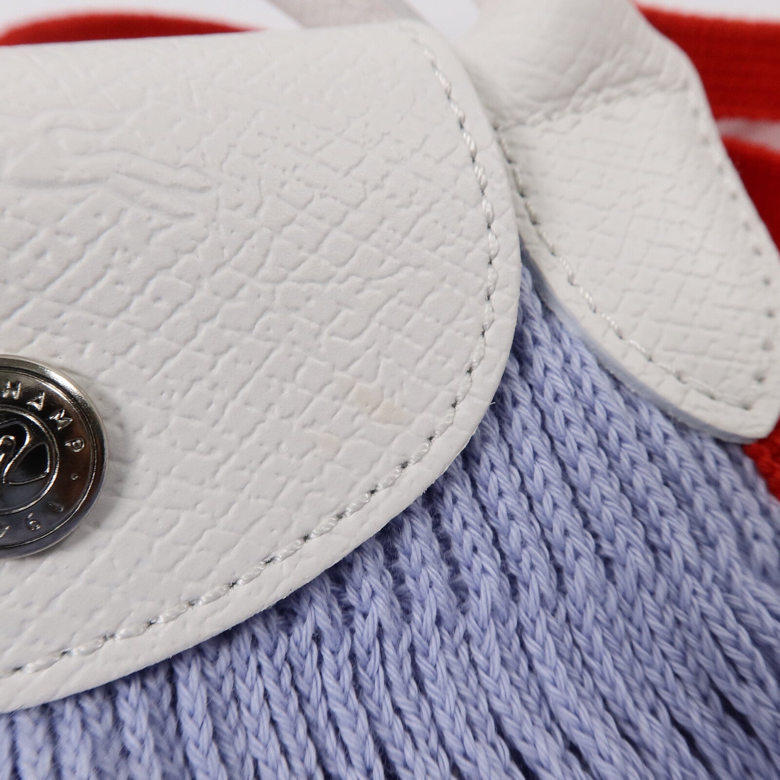 Longchamp 棉質/皮革Le Pliagr Mesh Bag L手挽肩背兩用袋