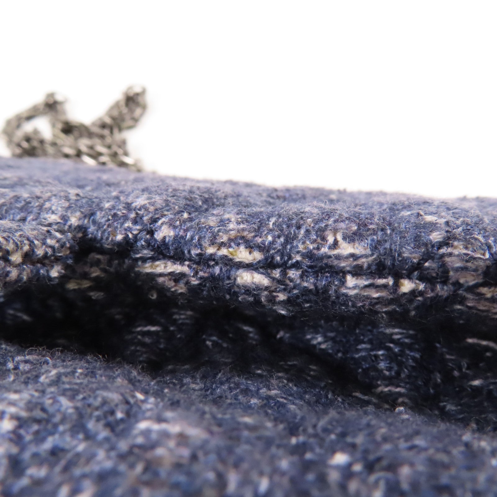 CHANEL 粗花呢2.55銀扣鏈帶肩背袋