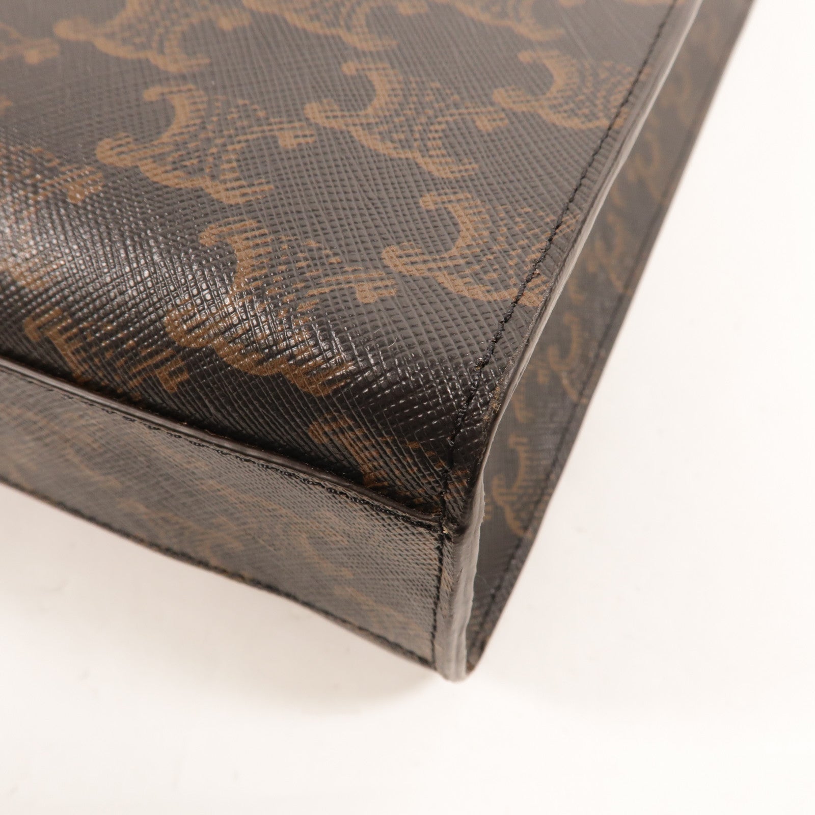 CELINE 塗層帆布Triomphe Cabas Tote Bag金扣手挽肩背兩用袋