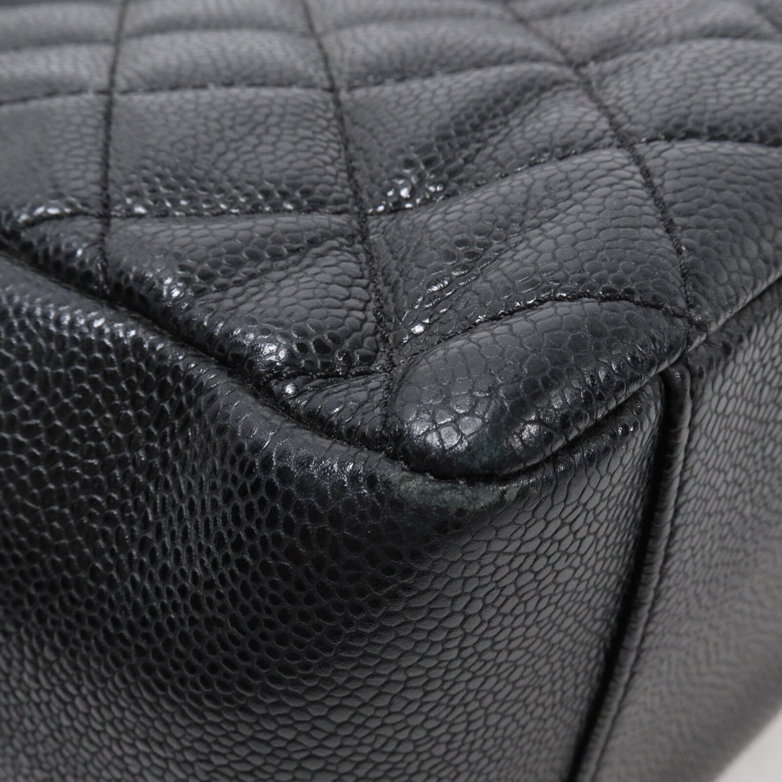 CHANEL 牛皮皮革GST Grand Shopping Tote Bag鏈帶肩背袋
