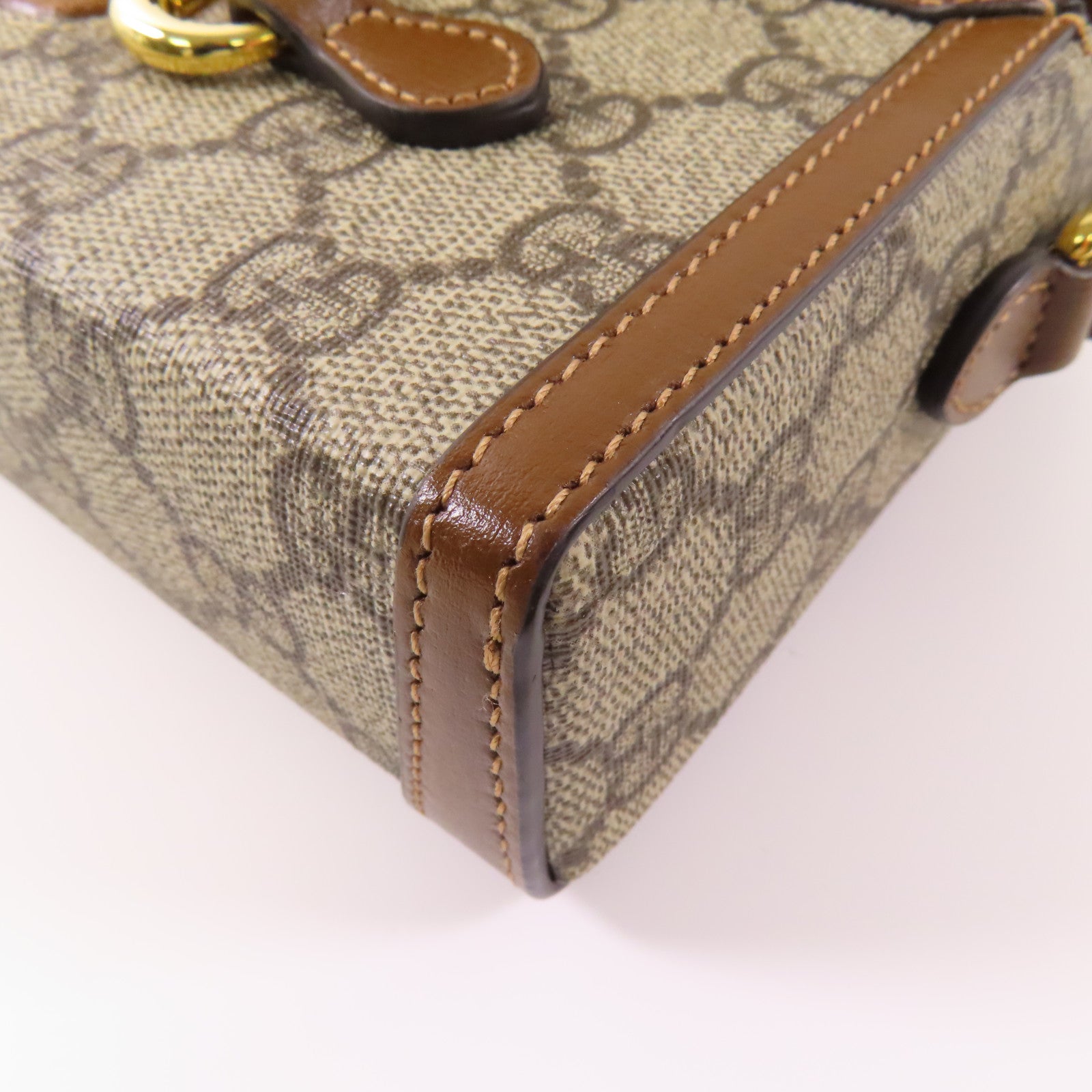 GUCCI 塗層帆布Horsebit 1955 Mini Bag金扣肩背袋