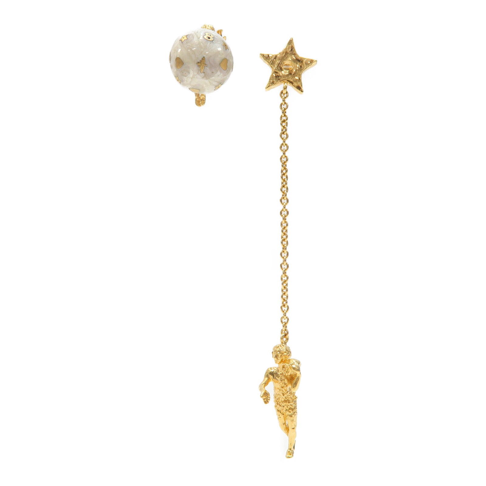 Dior 金屬Earrings耳環金色/白色