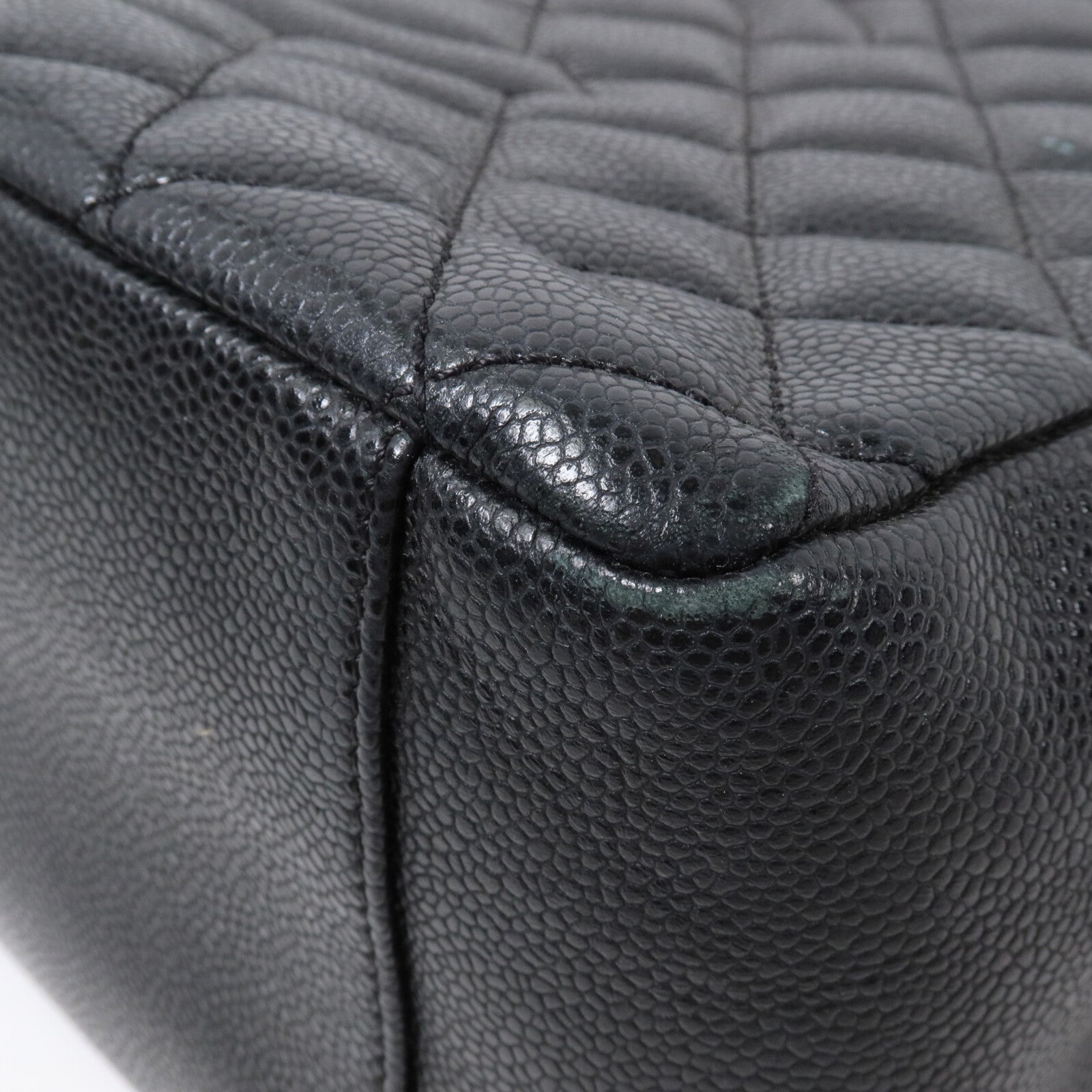 CHANEL 牛皮皮革GST Grand Shopping Tote Bag鏈帶肩背袋