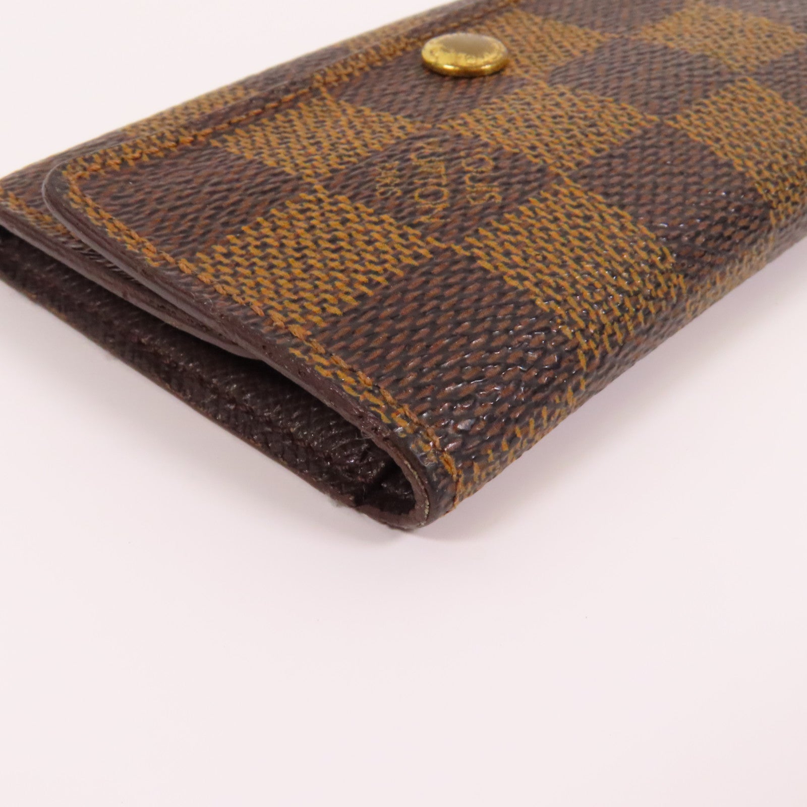 LOUIS VUITTON Damier 6 Key Holder金扣鎖匙包啡色