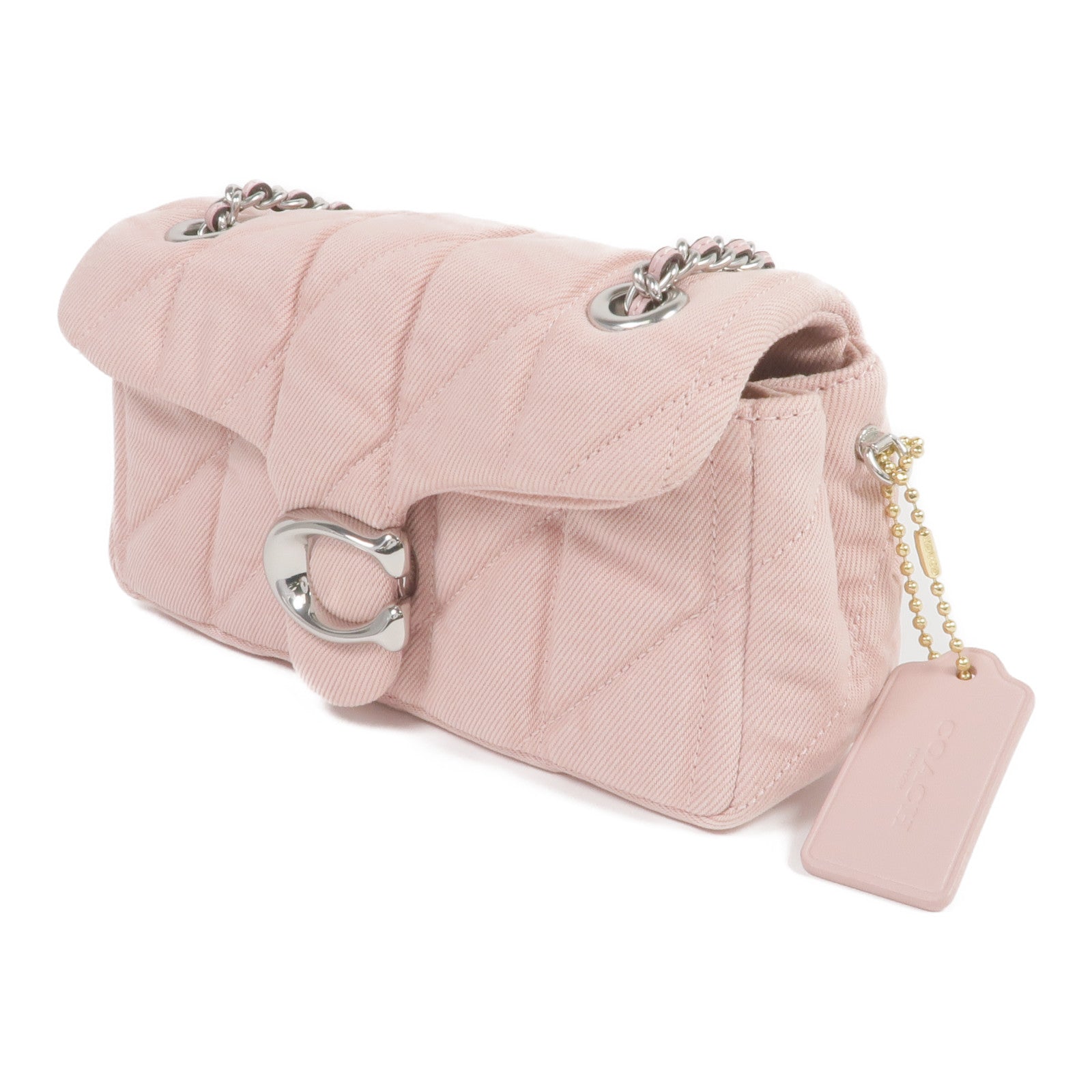 COACH 帆布Tabby 20銀扣肩背袋