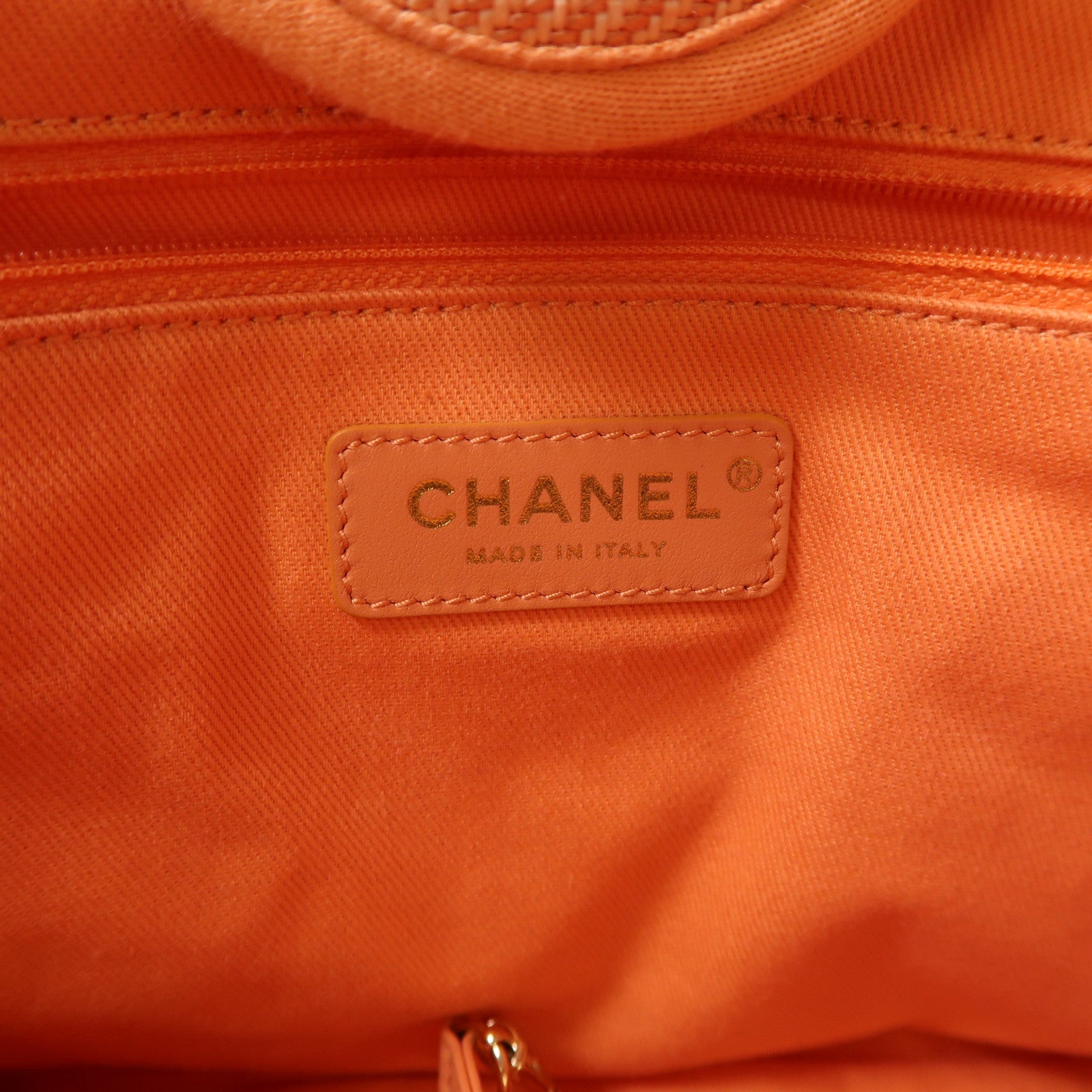 CHANEL 帆布Deauville金扣手挽肩背兩用袋
