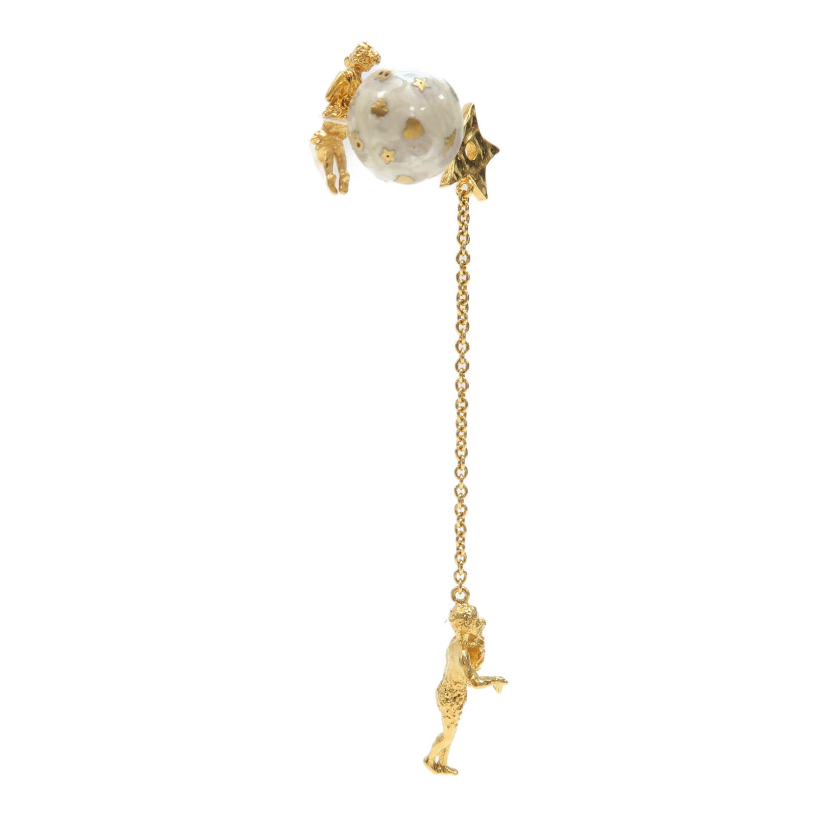 Dior 金屬Earrings耳環金色/白色