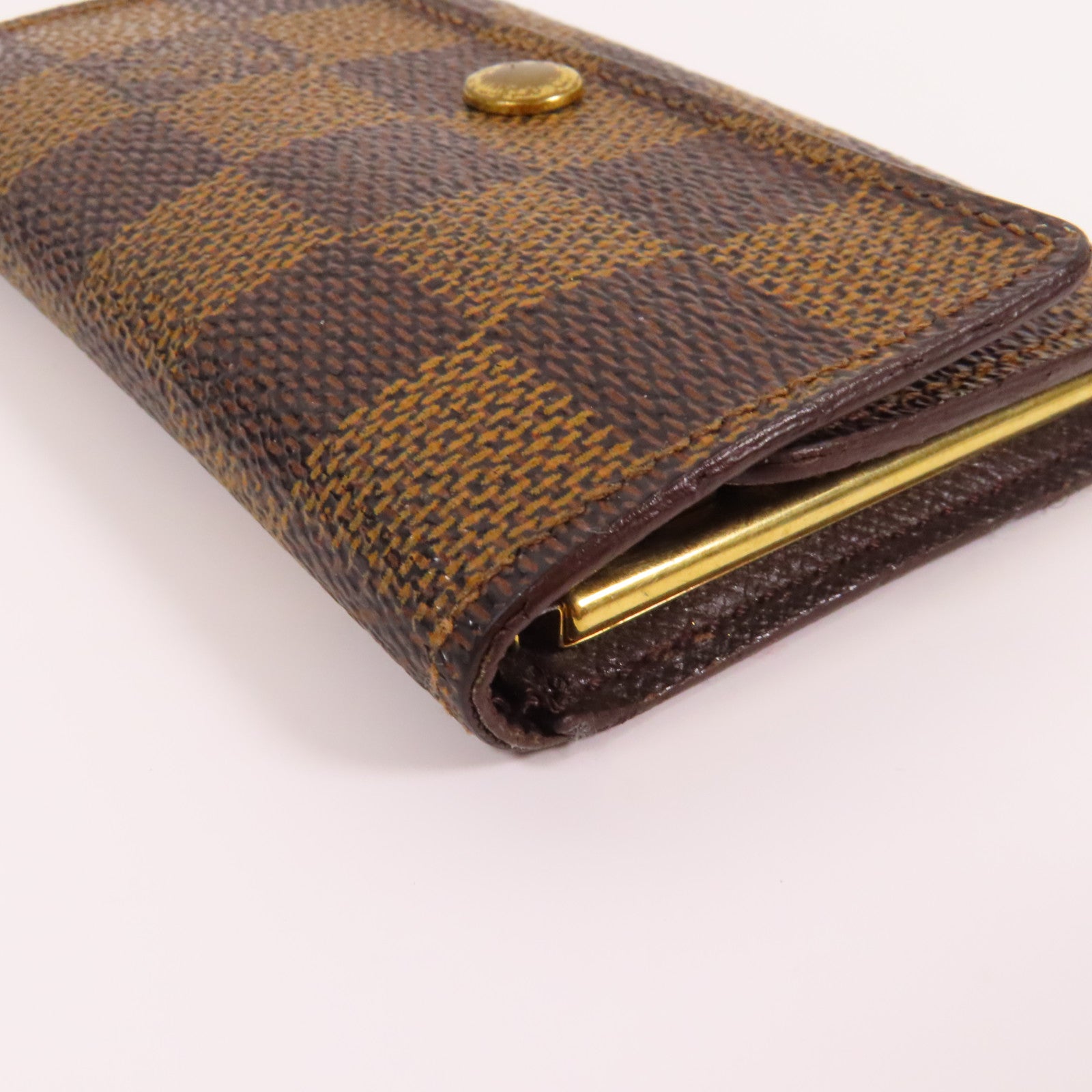 LOUIS VUITTON Damier 6 Key Holder金扣鎖匙包啡色