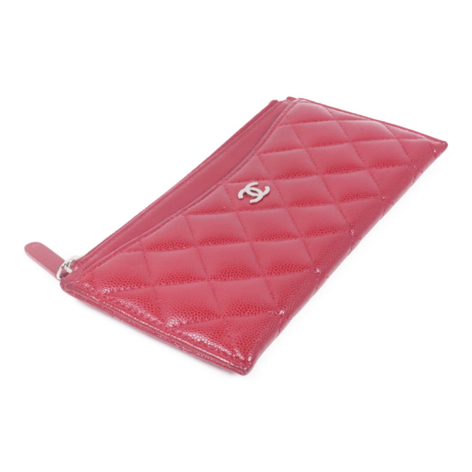 CHANEL 牛皮皮革Clutch Bag銀扣手拿包