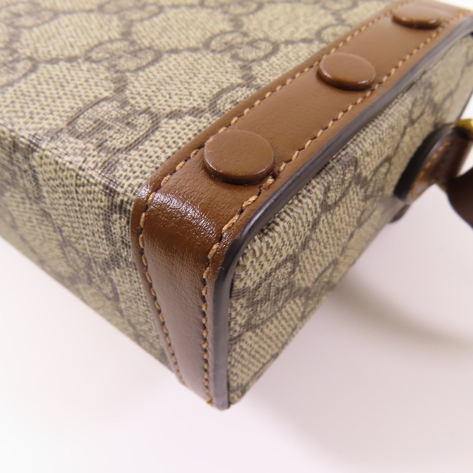 GUCCI 塗層帆布Horsebit 1955 Mini Bag金扣肩背袋
