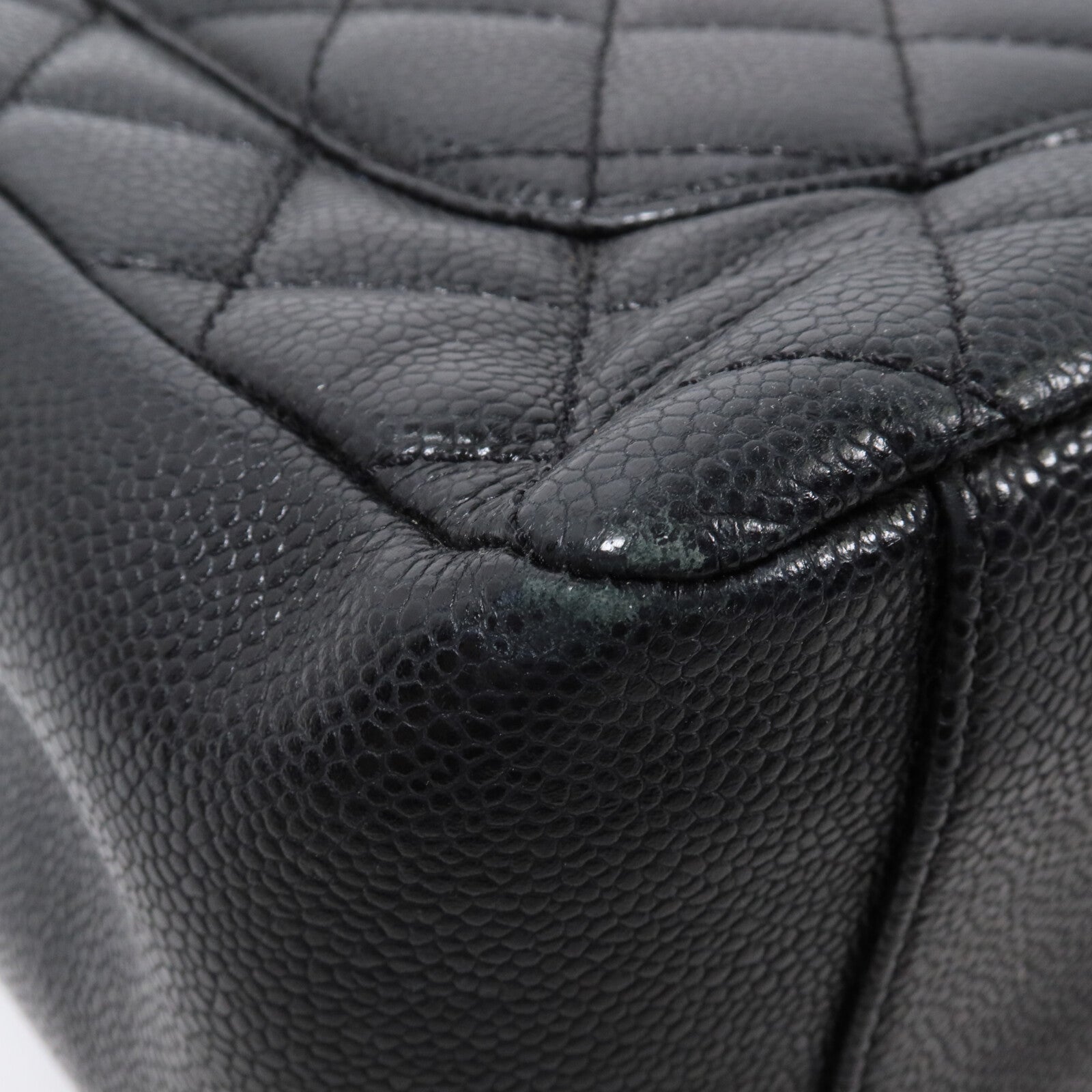 CHANEL 牛皮皮革GST Grand Shopping Tote Bag鏈帶肩背袋